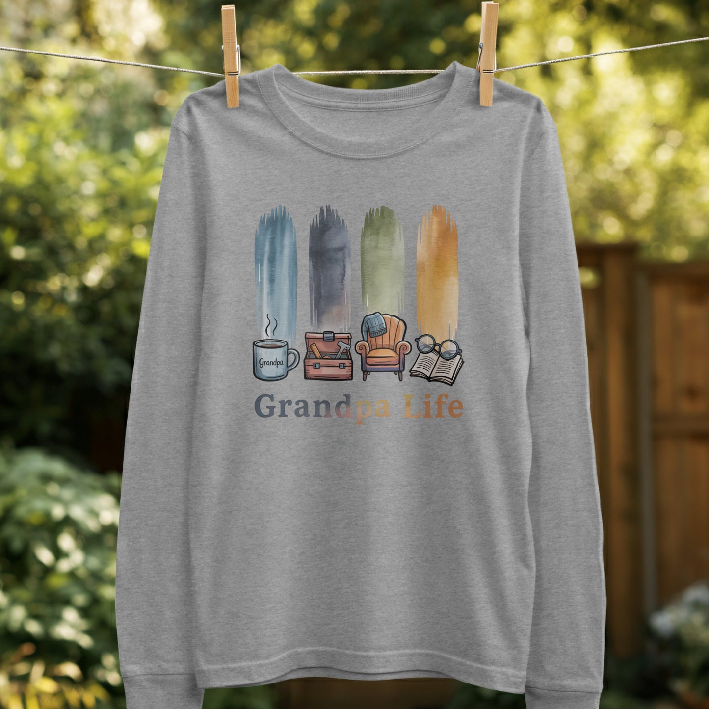 Grandpa Life Graphic Design Long Sleeve Shirt product