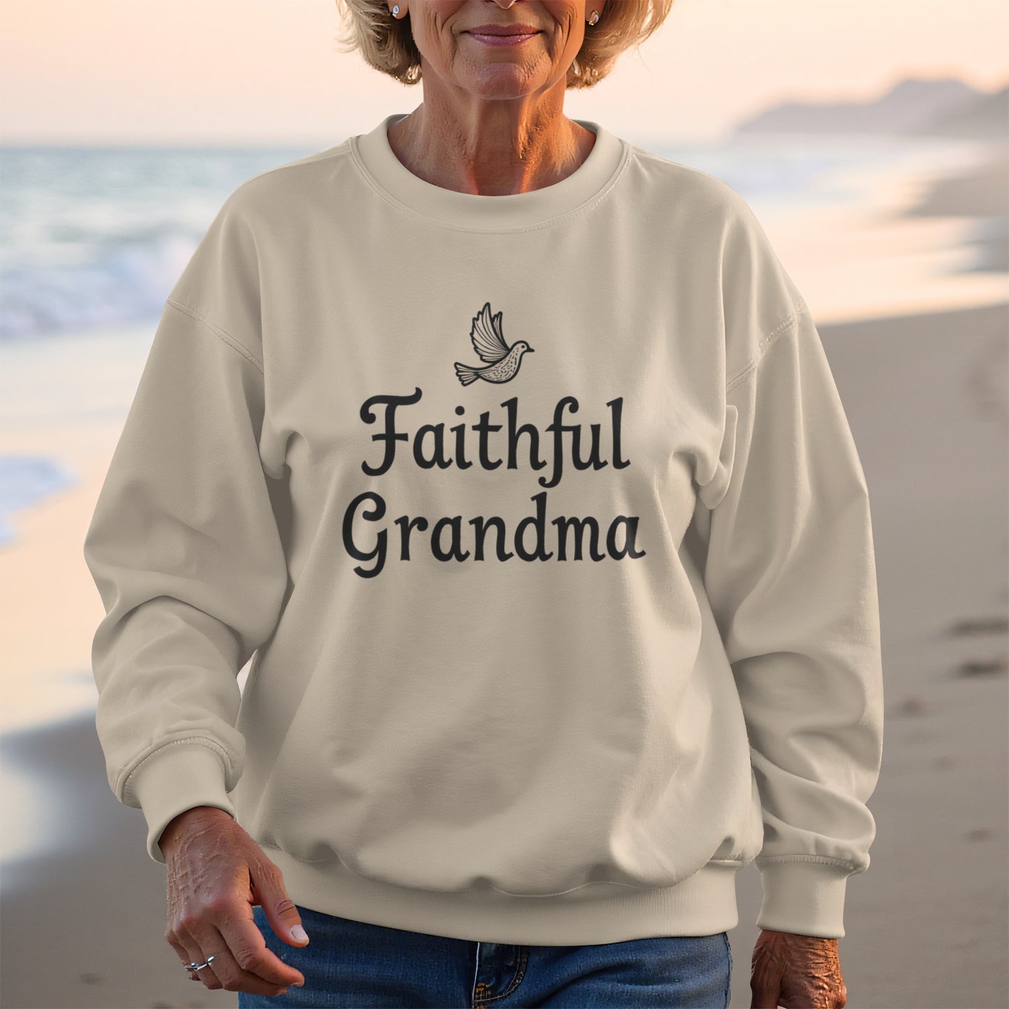 Faithful Grandma Sweatshirt beachside product