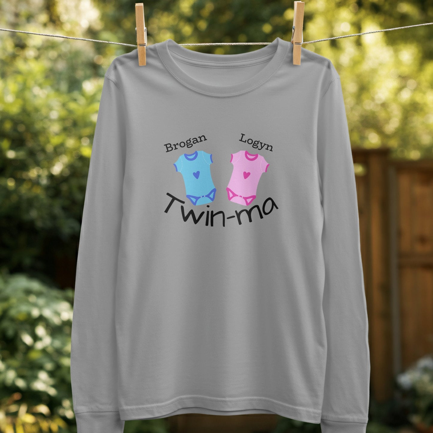 Personalized Twin-ma Long Sleeve Shirt product type