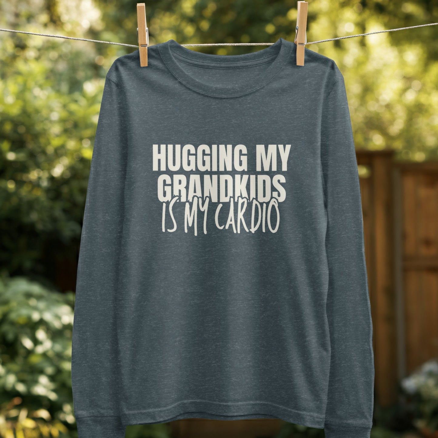 Hugging My Grandkids Is My Cardio Long Sleeve Shirt product