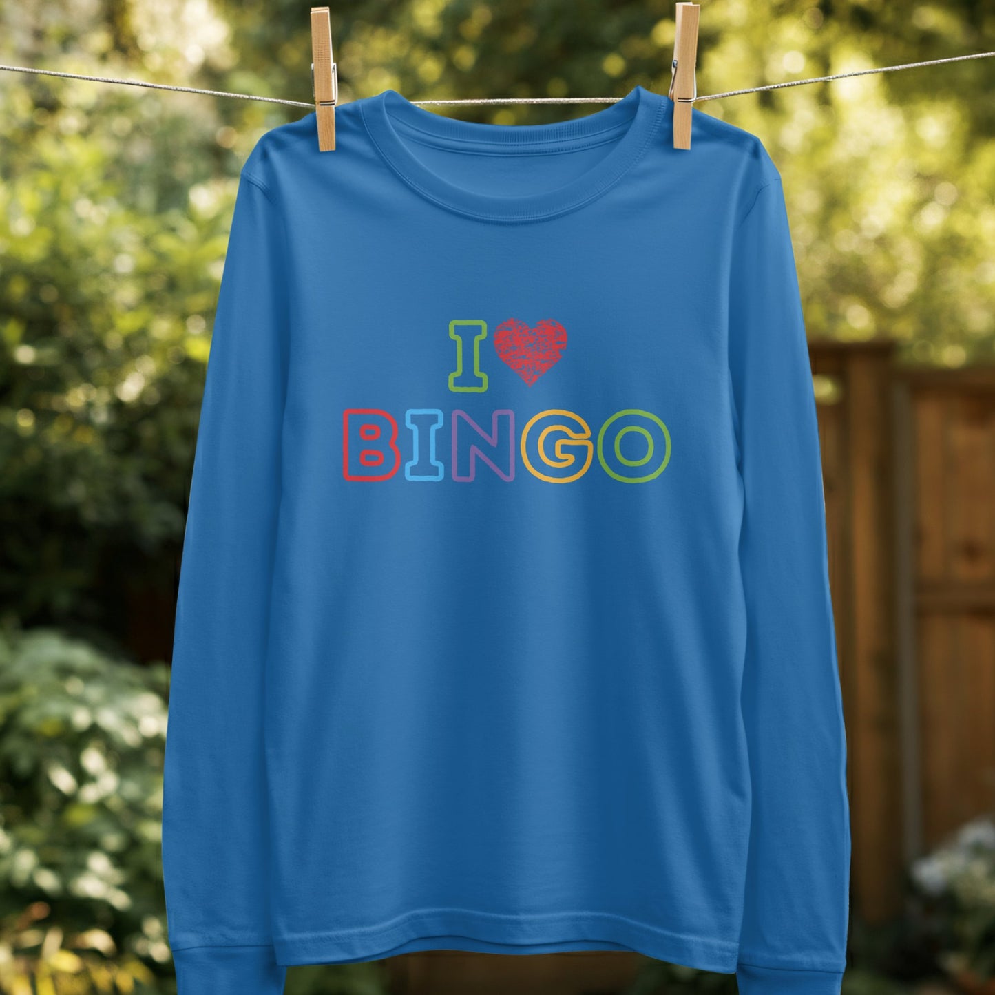 I Love Bingo Fun Colorful Long Sleeve Shirt product