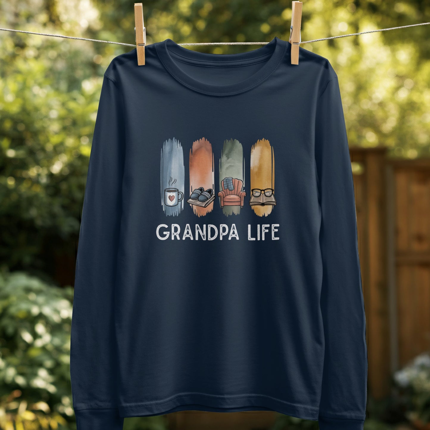 Grandpa Life Printed Long Sleeve Shirt product