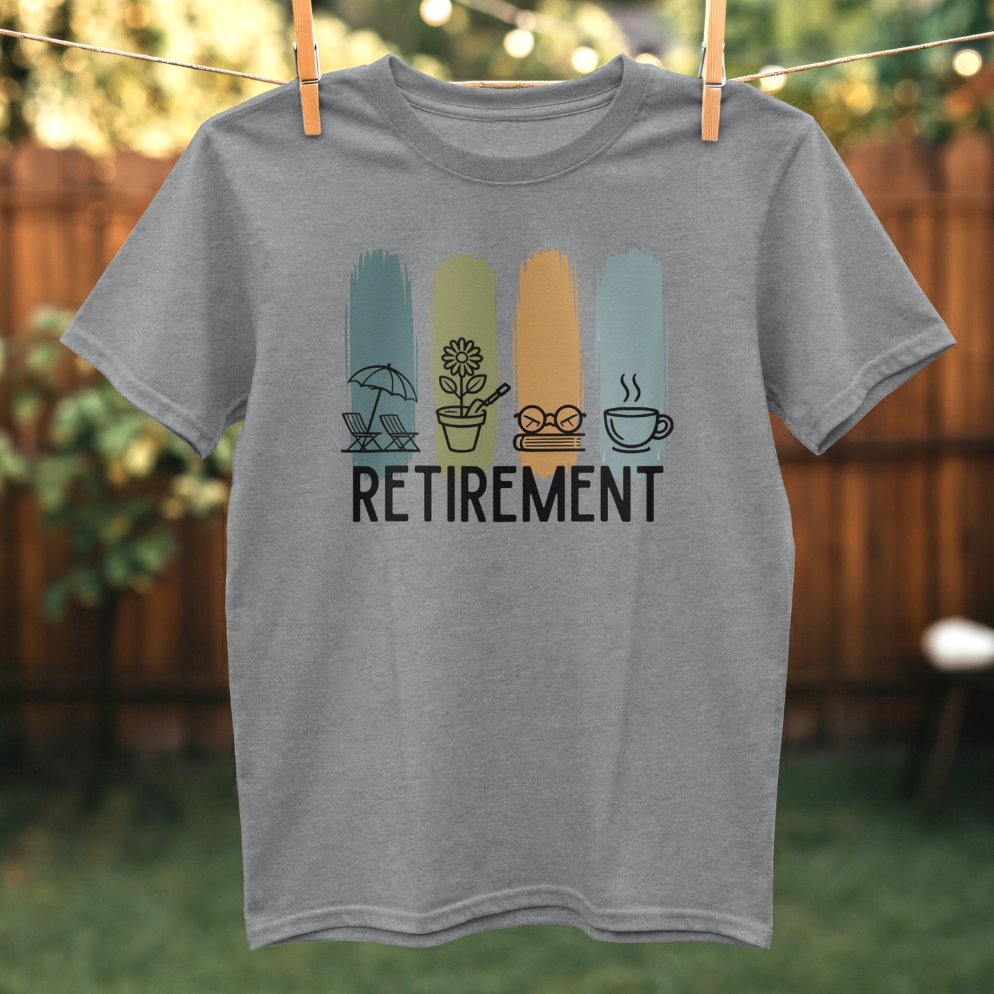 Relaxing and Fun Retirement Theme T-Shirt Product Type