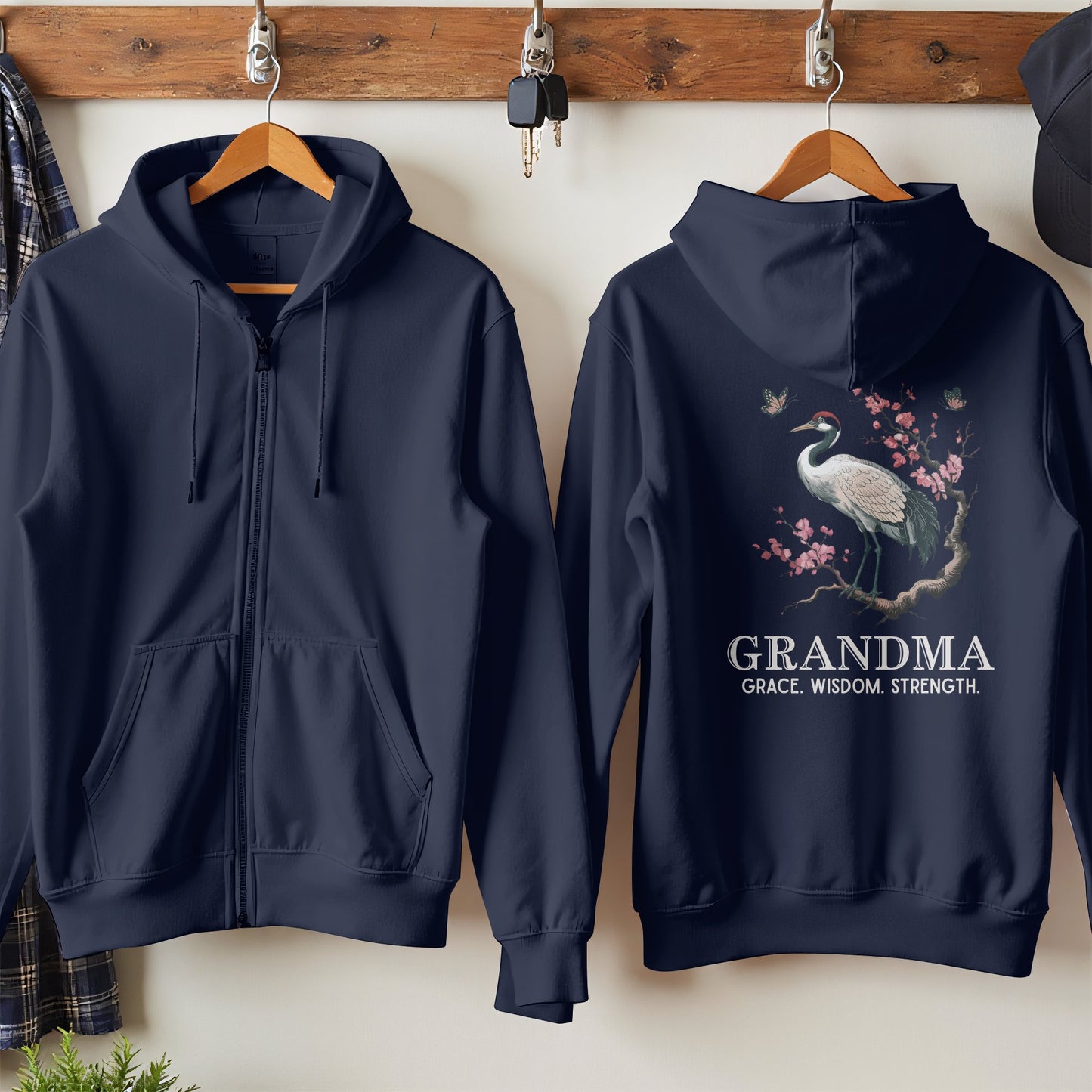 Grandma Grace Wisdom Strength Bird Design Hoodie product