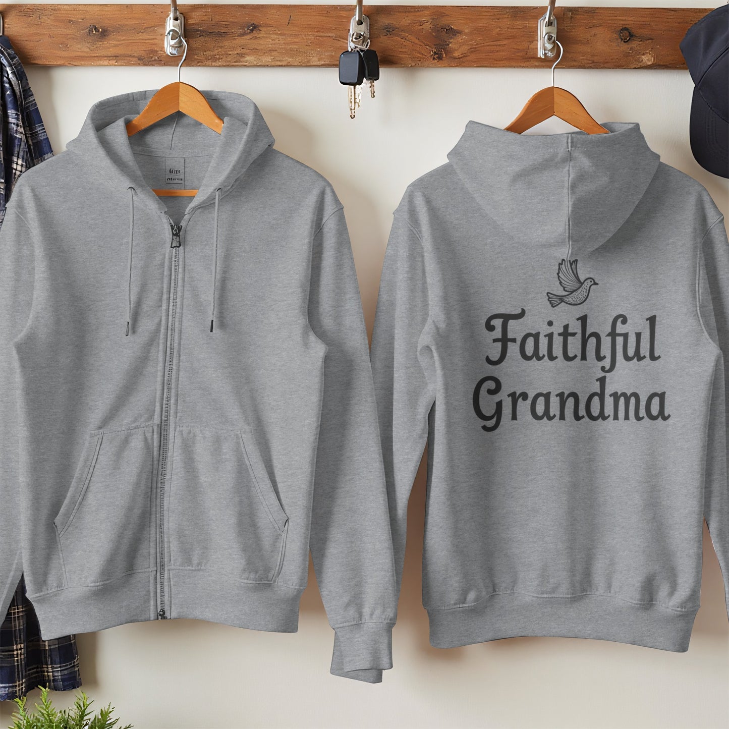Faithful Grandma Design Printed Hoodie product