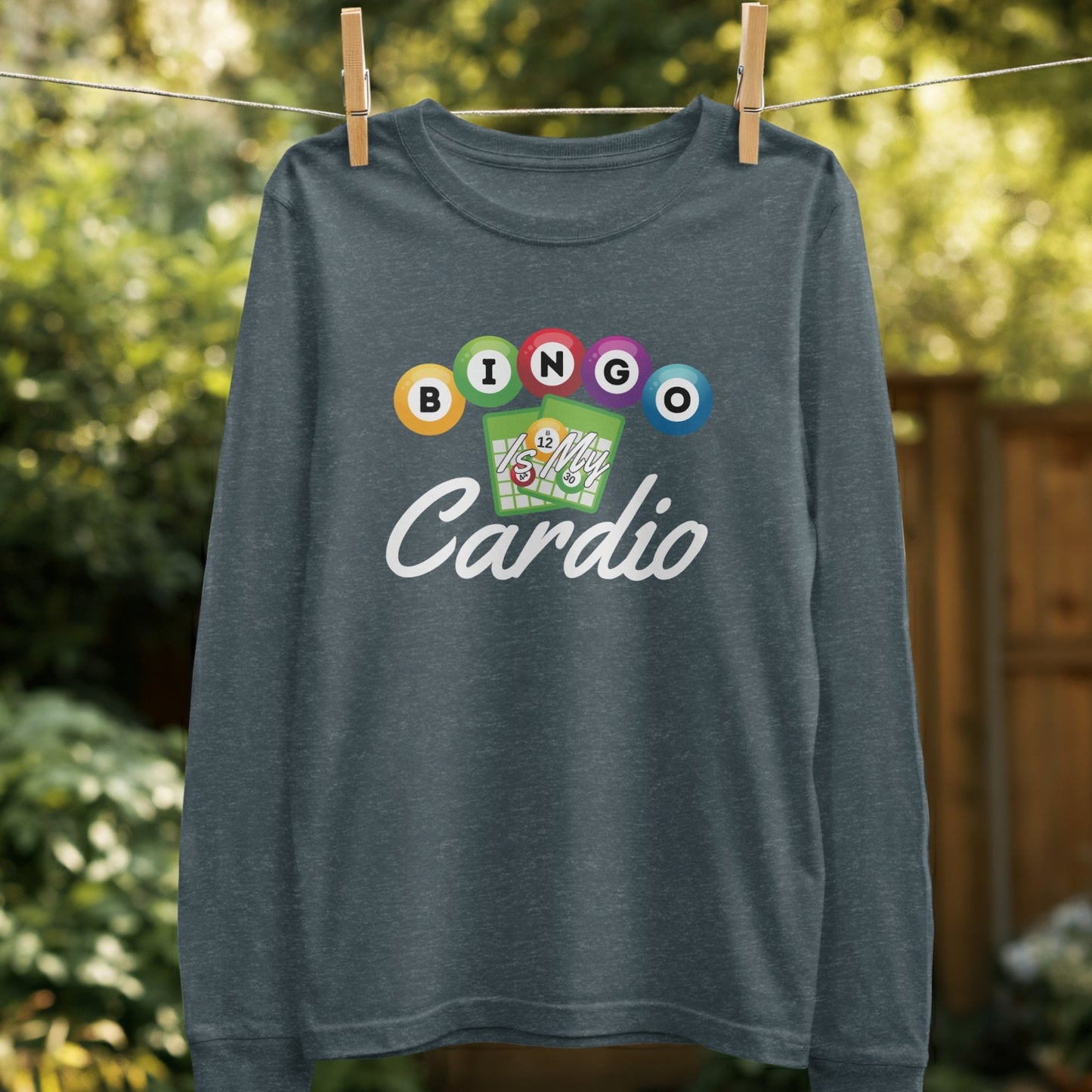 Bingo Cardio Design Graphic Long Sleeve Shirt product