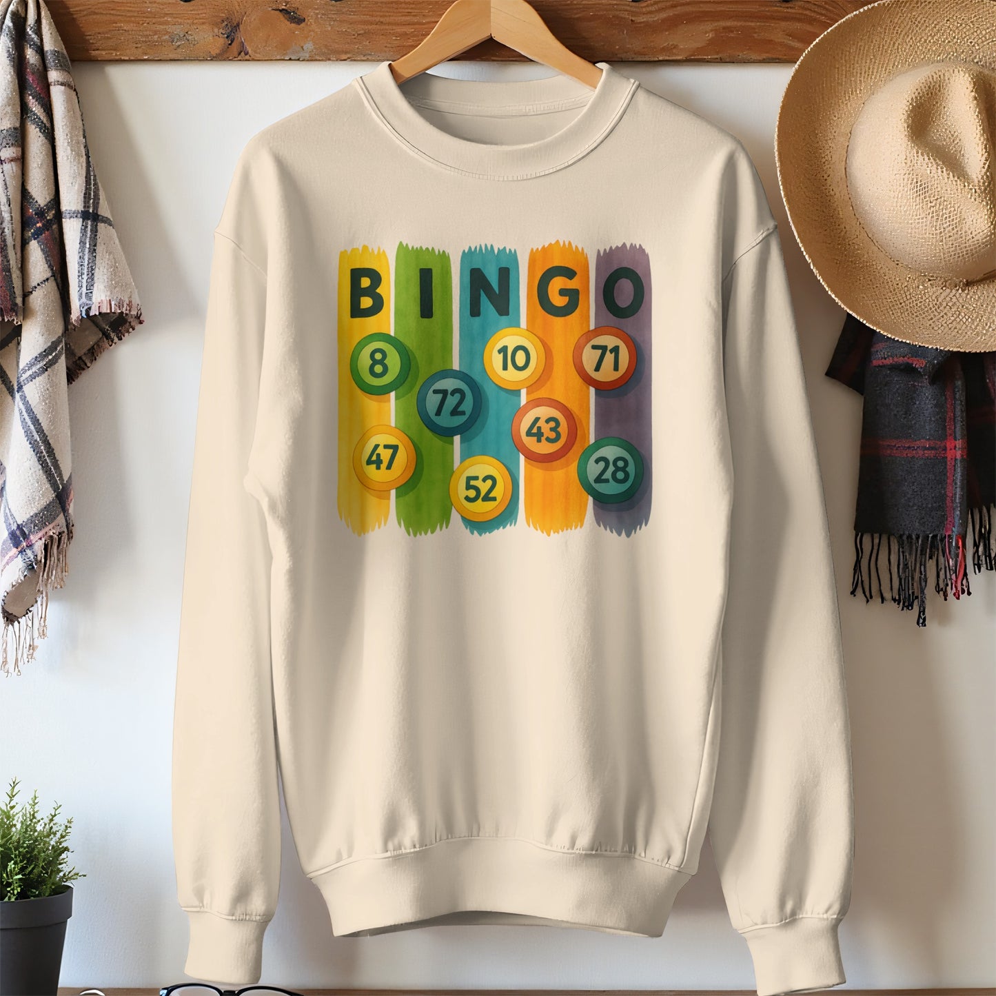 Bingo Number Pattern Design Cozy Sweatshirt product