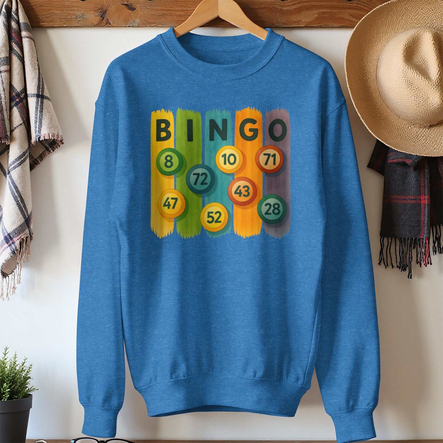 Colorful Bingo Numbers Design Sweatshirt product type