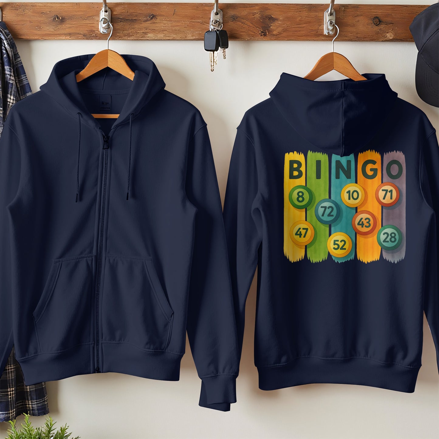 Colorful Bingo Number Print Design Hoodie product