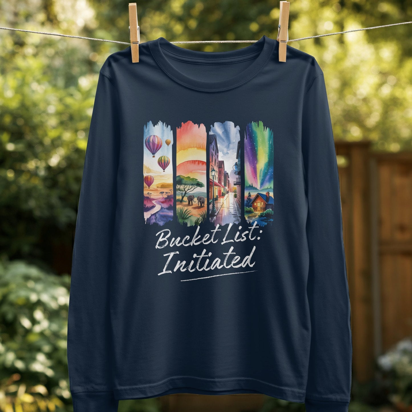 Bucket List Initiated Scenic Long Sleeve Shirt
