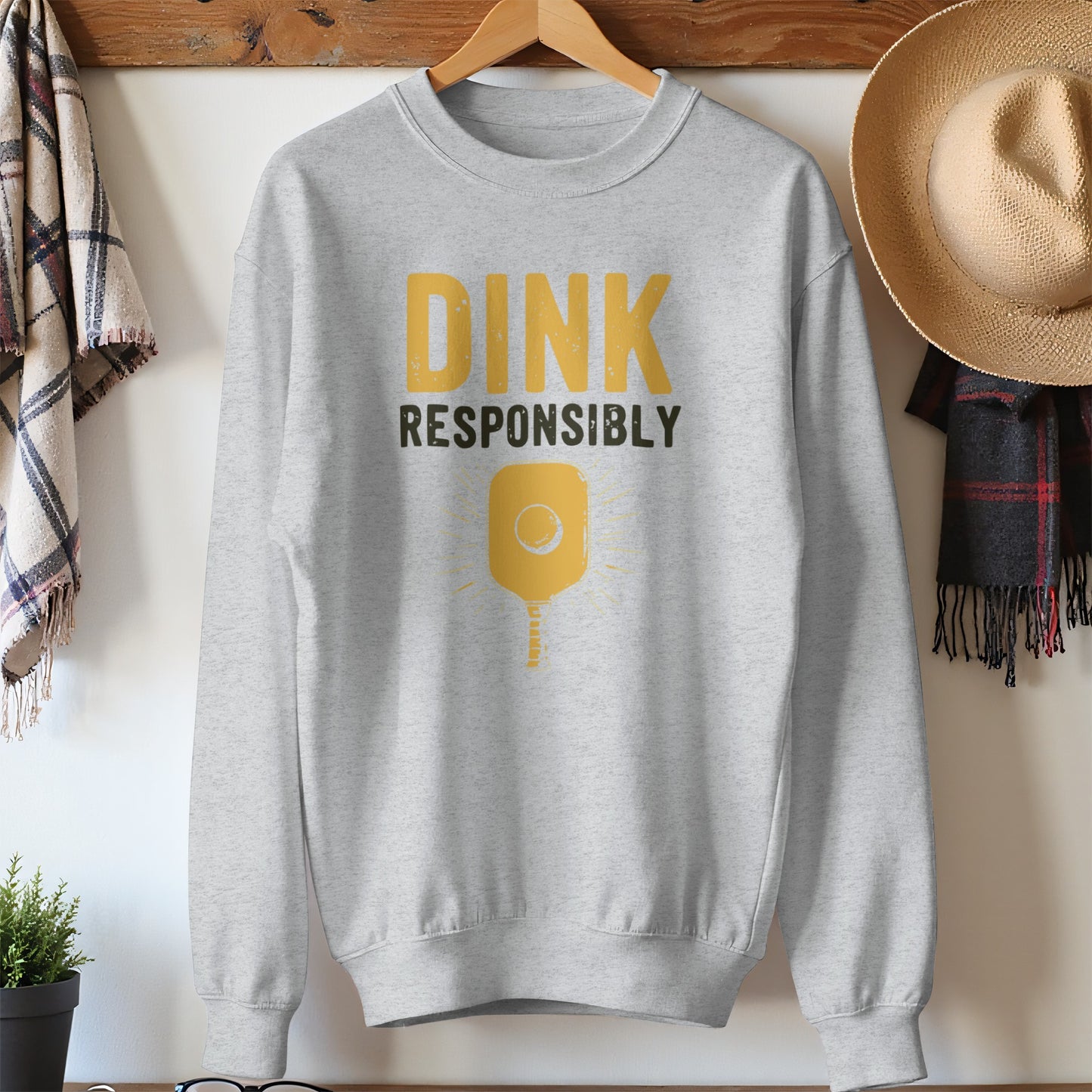 Dink Responsibly Pickleball Sweatshirt product type