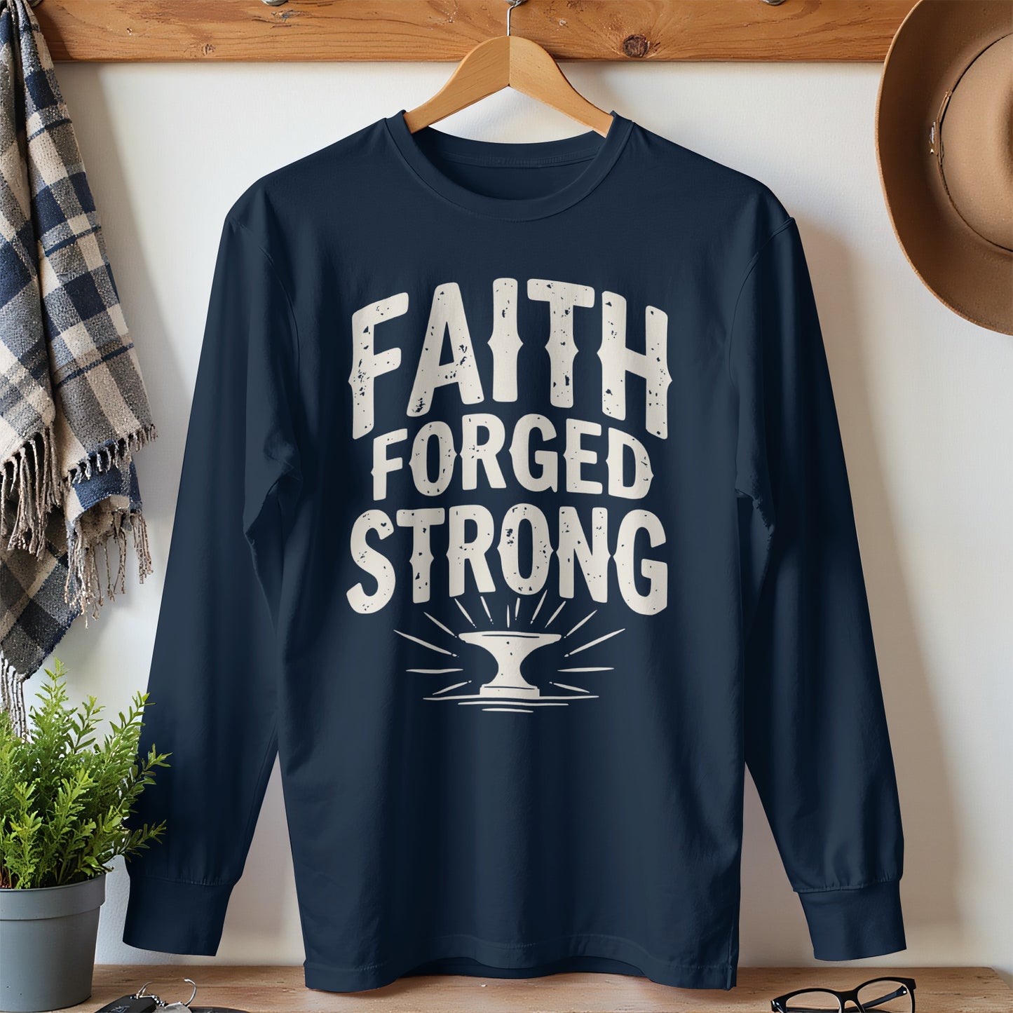 Faith Forged Strong Graphic Shirt product