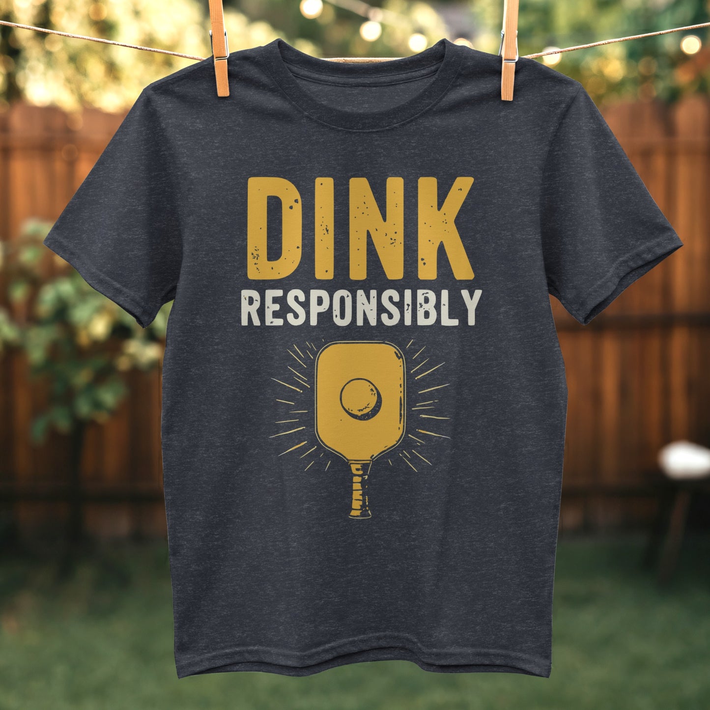 Dink Responsibly Paddle Graphic T-shirt product type