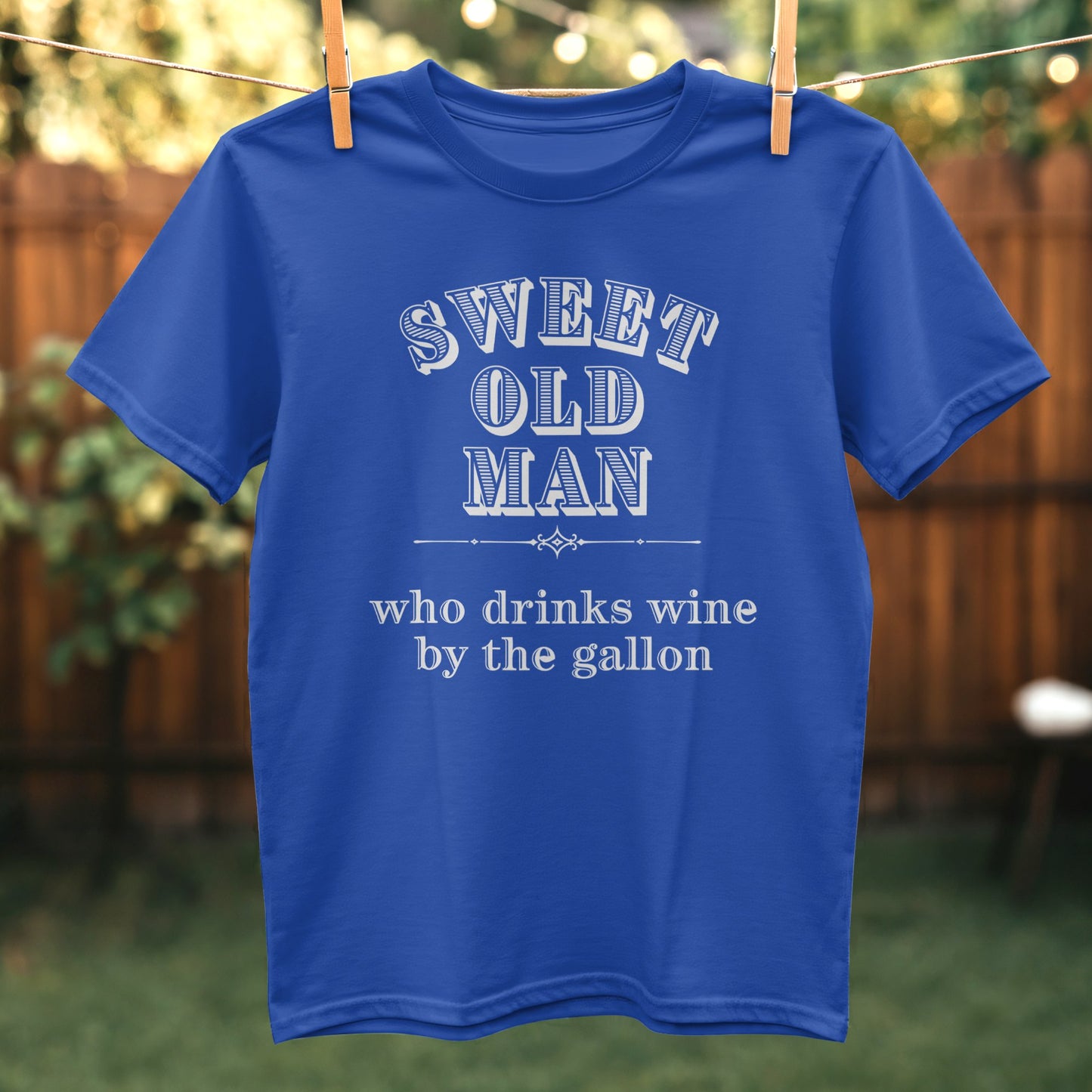 Sweet Old Man Drinks Wine By The Gallon T-Shirt product