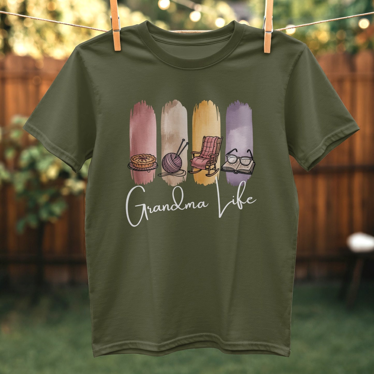 Grandma Life Hobbies Detailed Design T-Shirt product