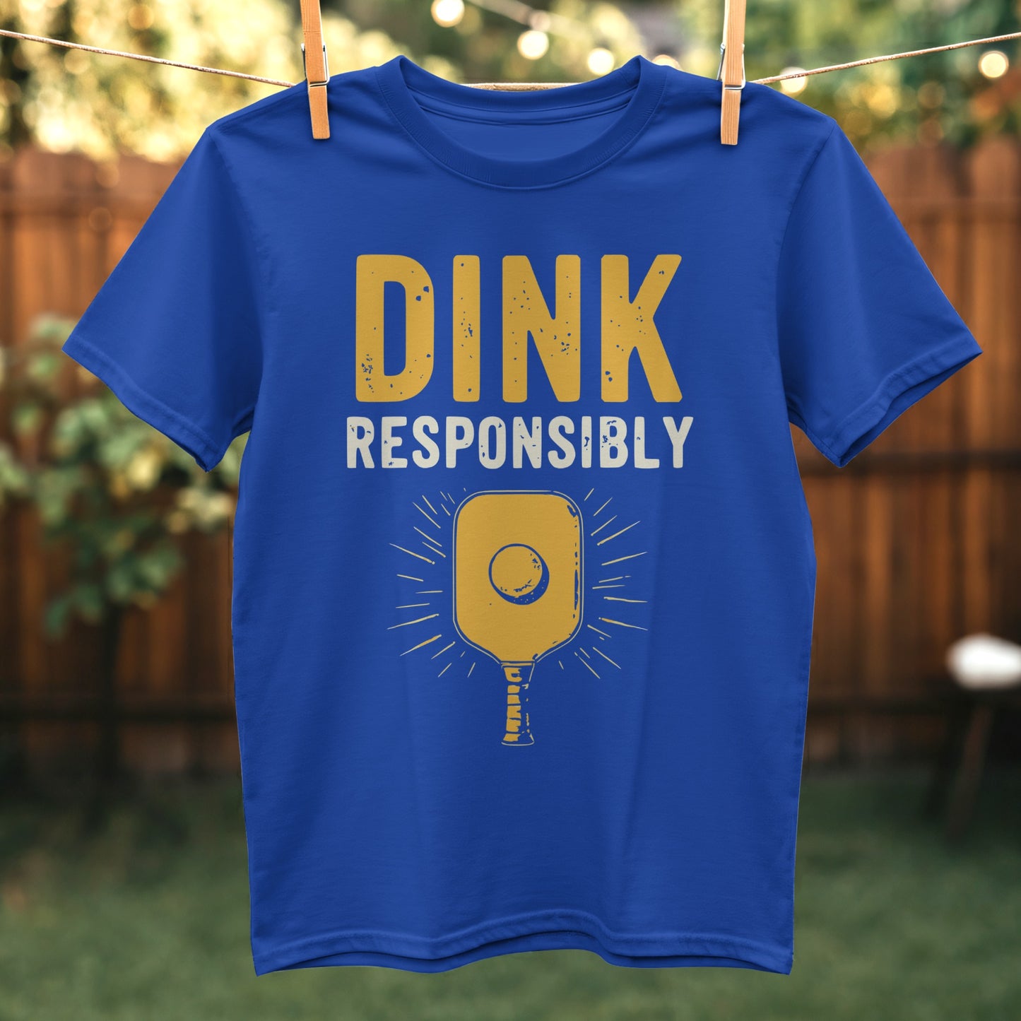 Dink Responsibly Pickleball Blue Graphic Tee Shirt product
