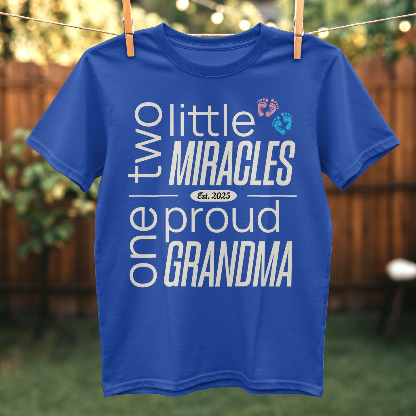 Proud Grandma Two Little Miracles Family Shirt product