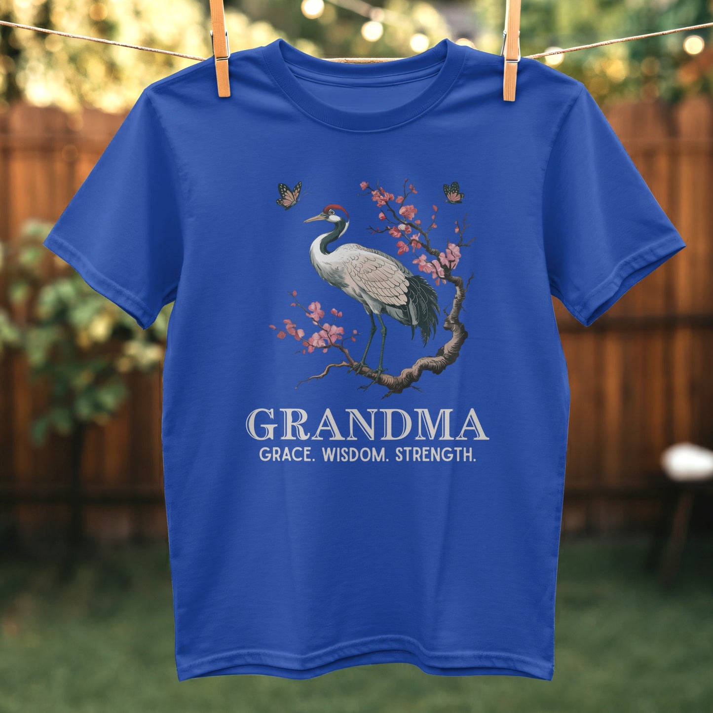 Grace Wisdom Strength Heron Design Grandma product type