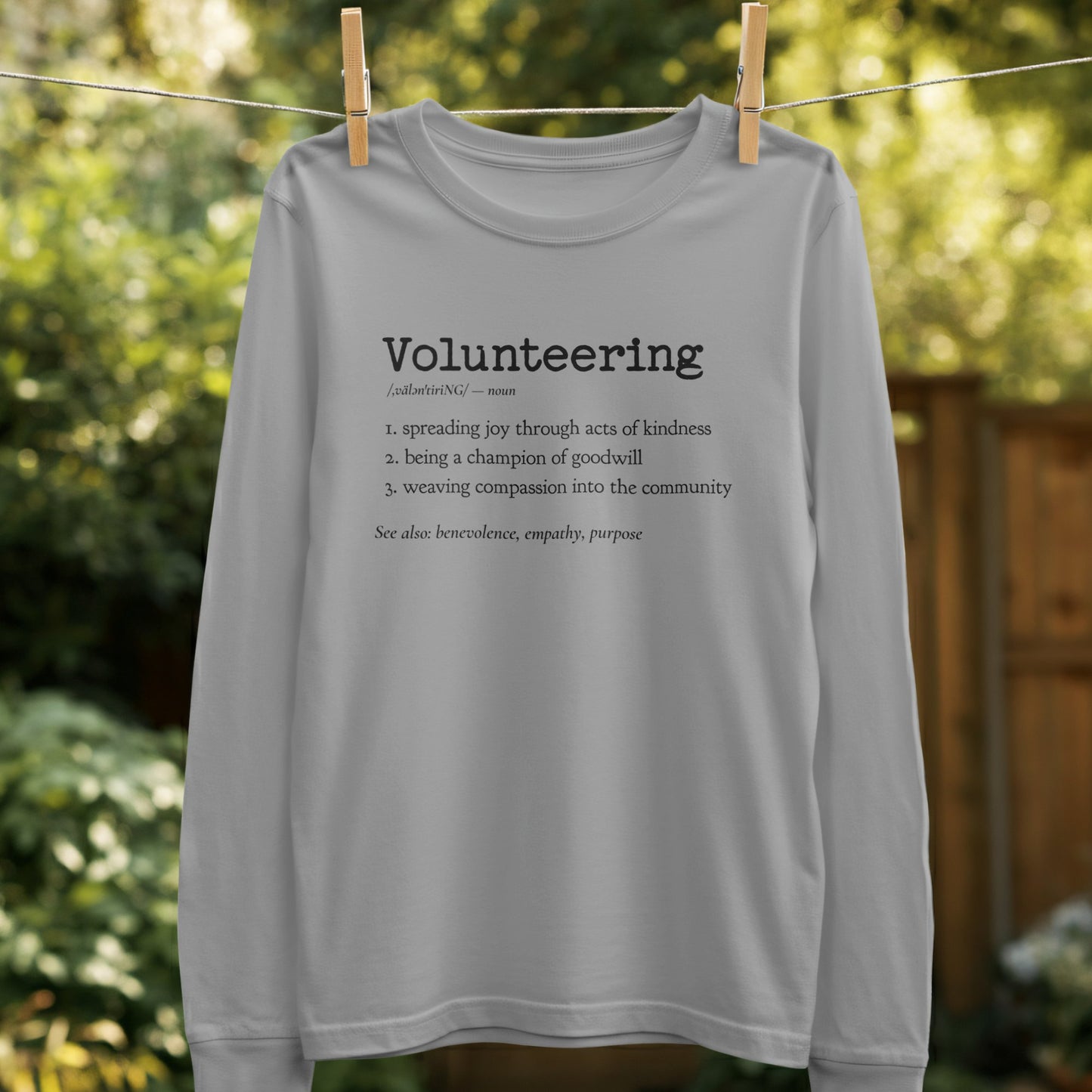 Volunteering Definition Long Sleeve Shirt product type