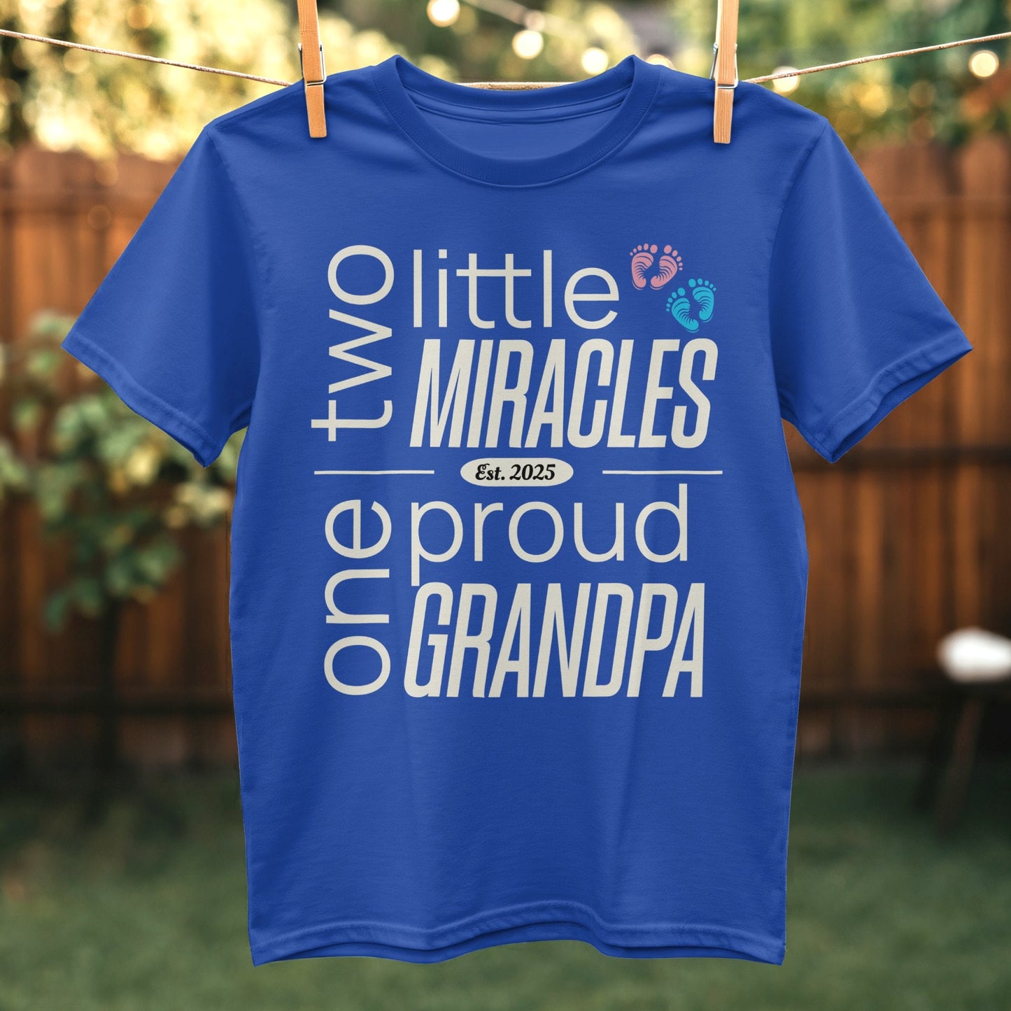 Two Little Miracles Proud Grandpa Shirt product type