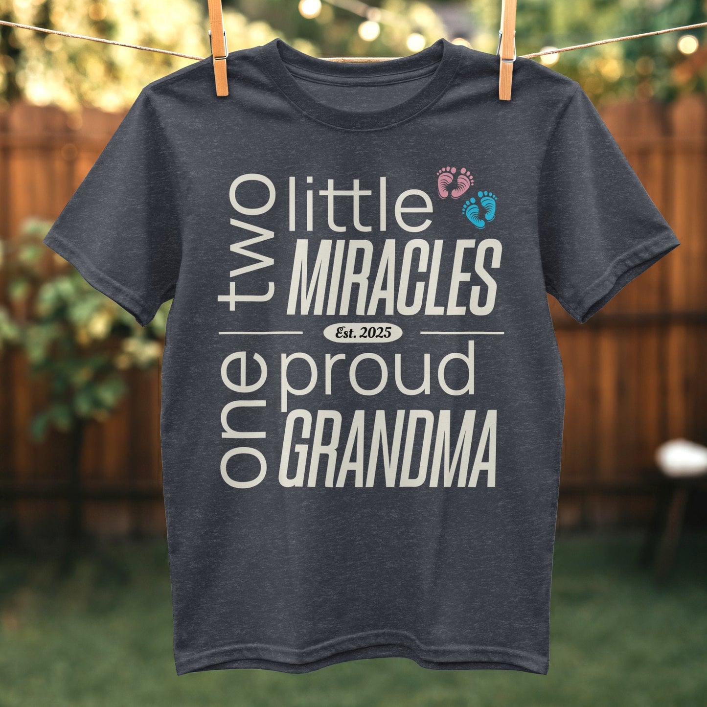 One Proud Grandma Two Little Miracles T-shirt product