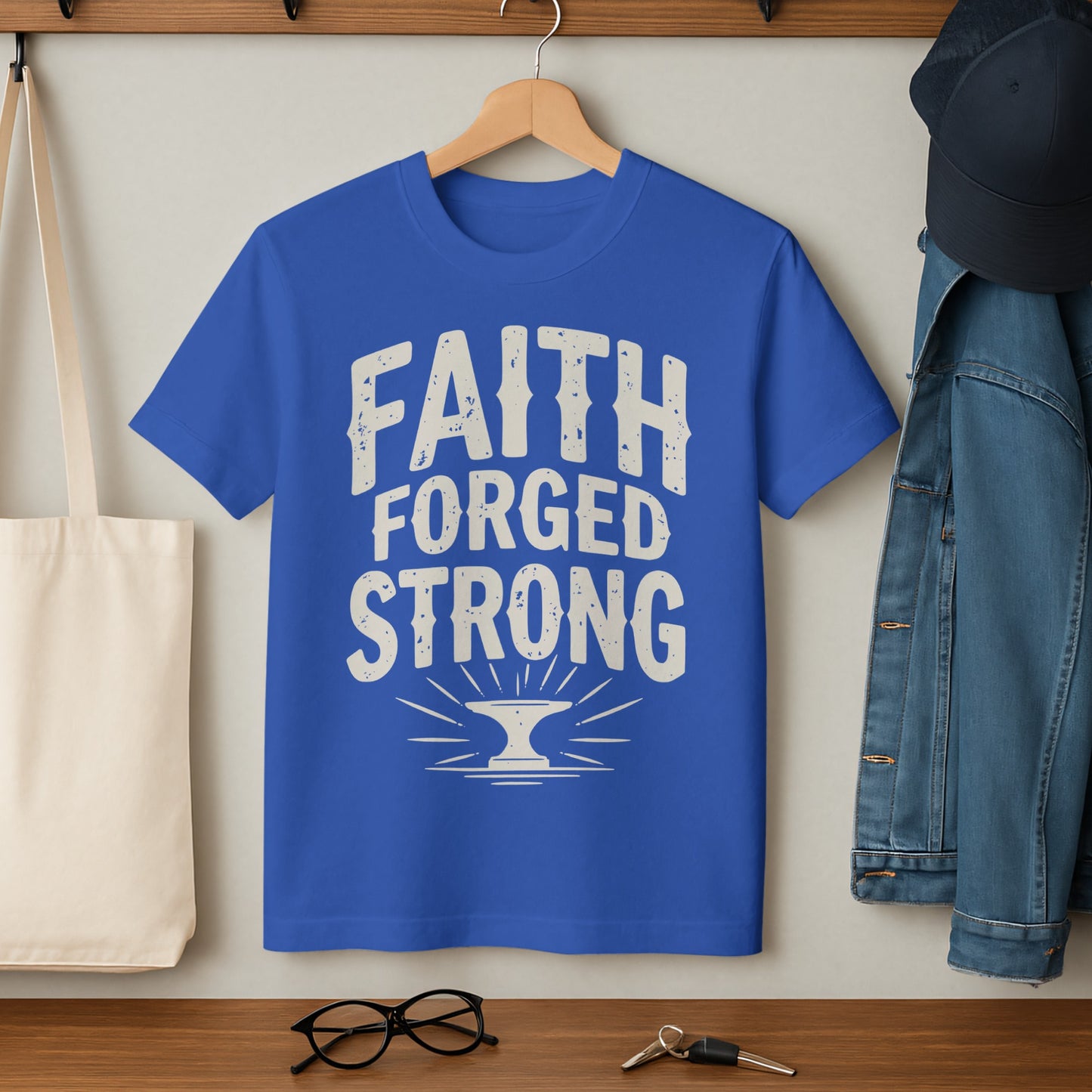 Faith Forged Strong Graphic T-Shirt product type