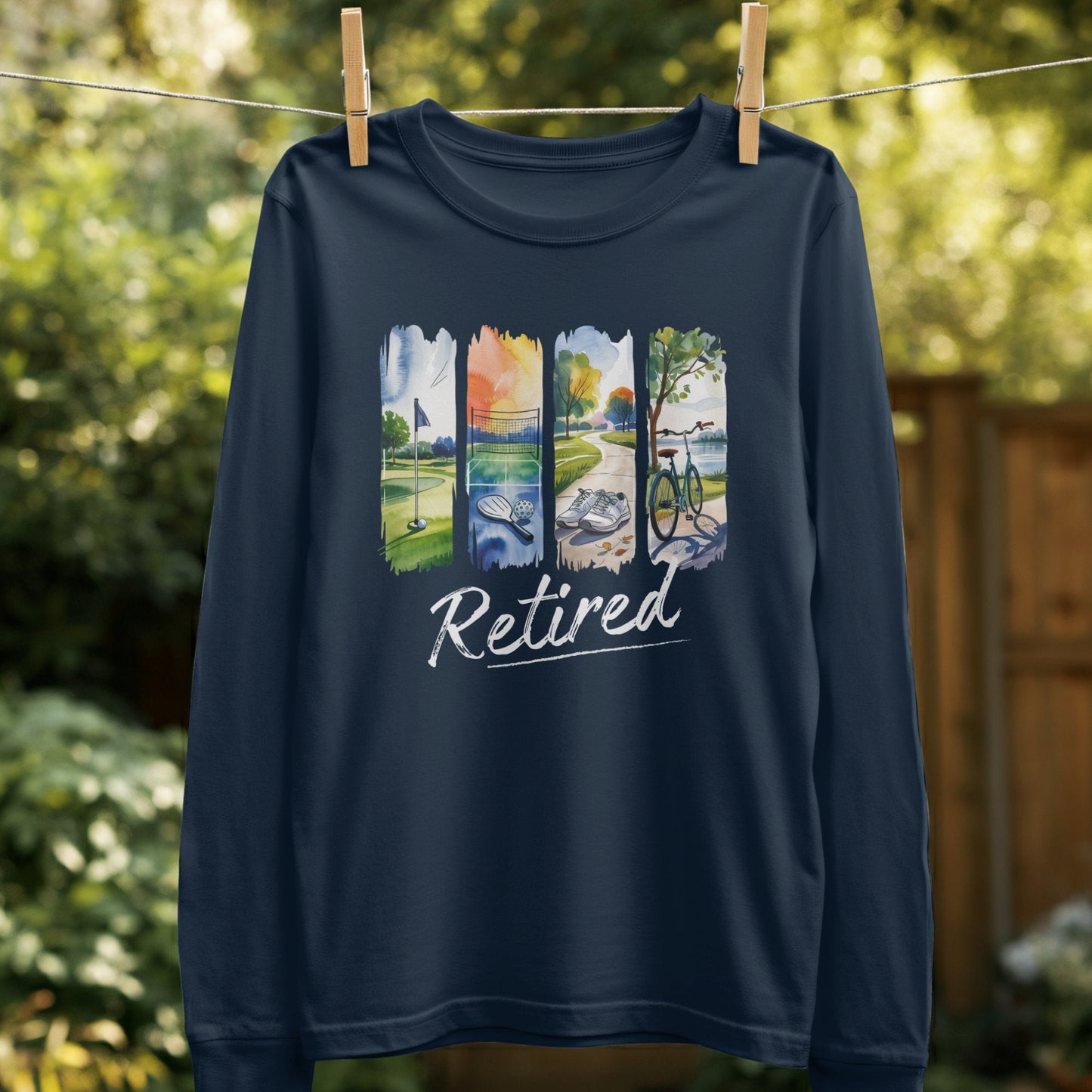 Retired Outdoor Themes Graphic Print Shirt product