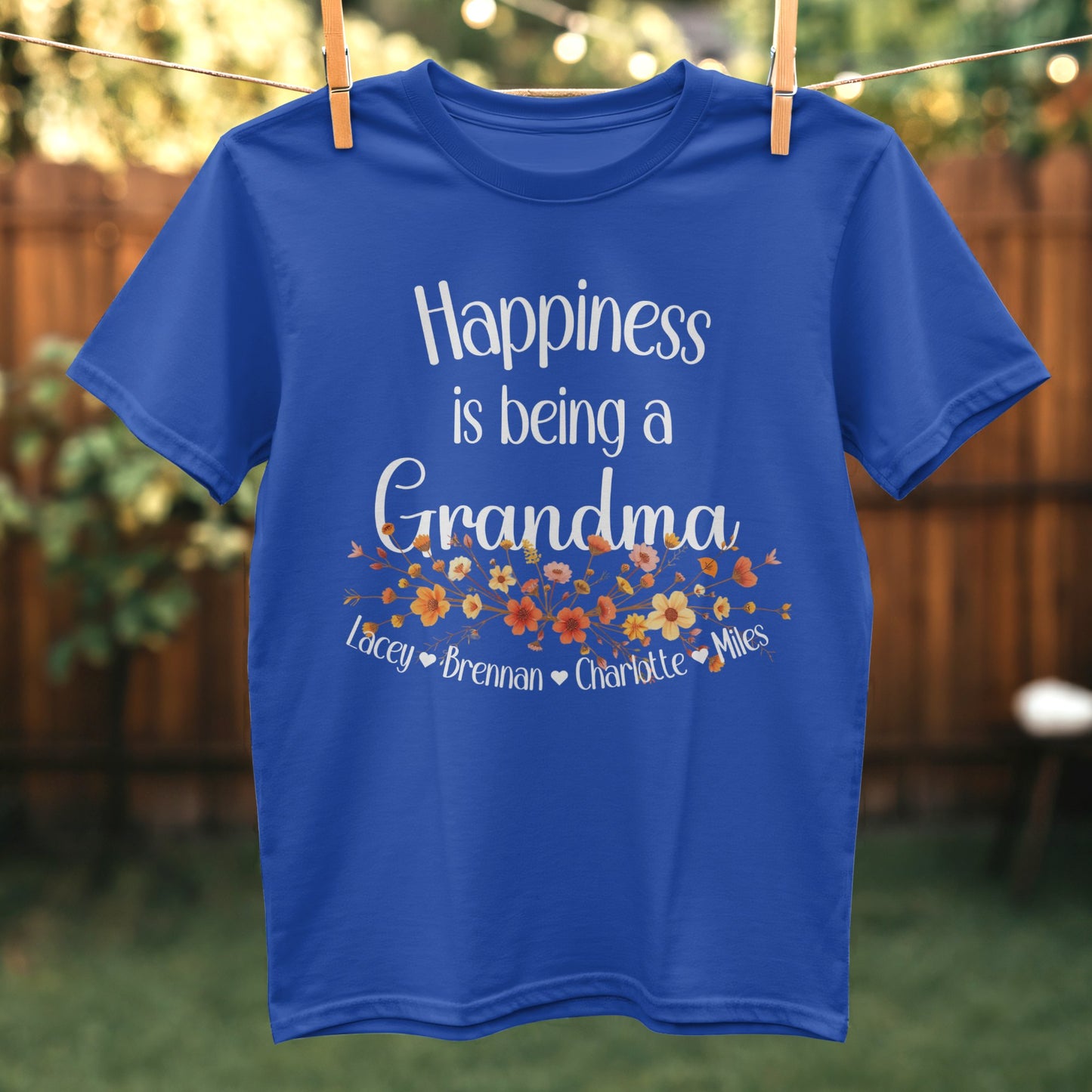 Happiness is Being a Grandma custom t-shirt product