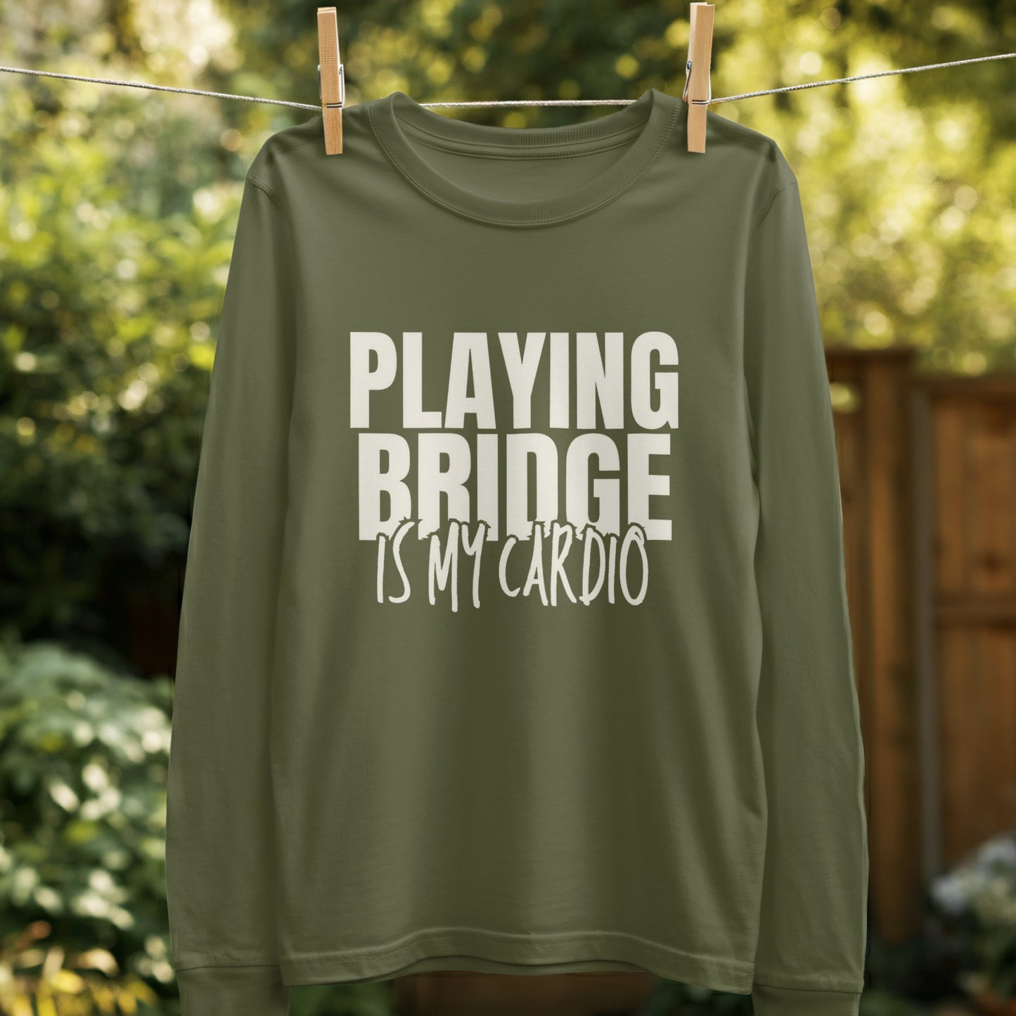 Playing Bridge Is My Cardio Long Sleeve Shirt product type