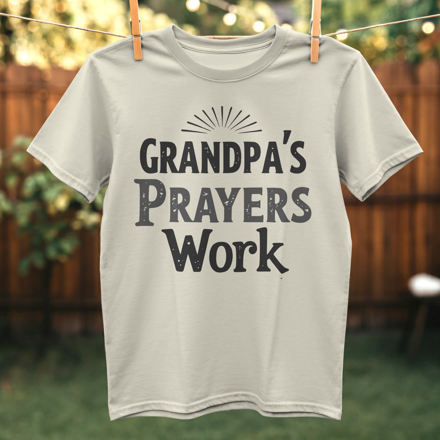 Grandpa's Prayers Work Inspirational T-shirt product