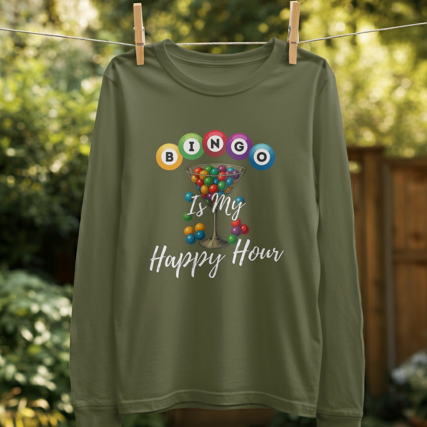 Bingo Is My Happy Hour Long Sleeve Shirt Product