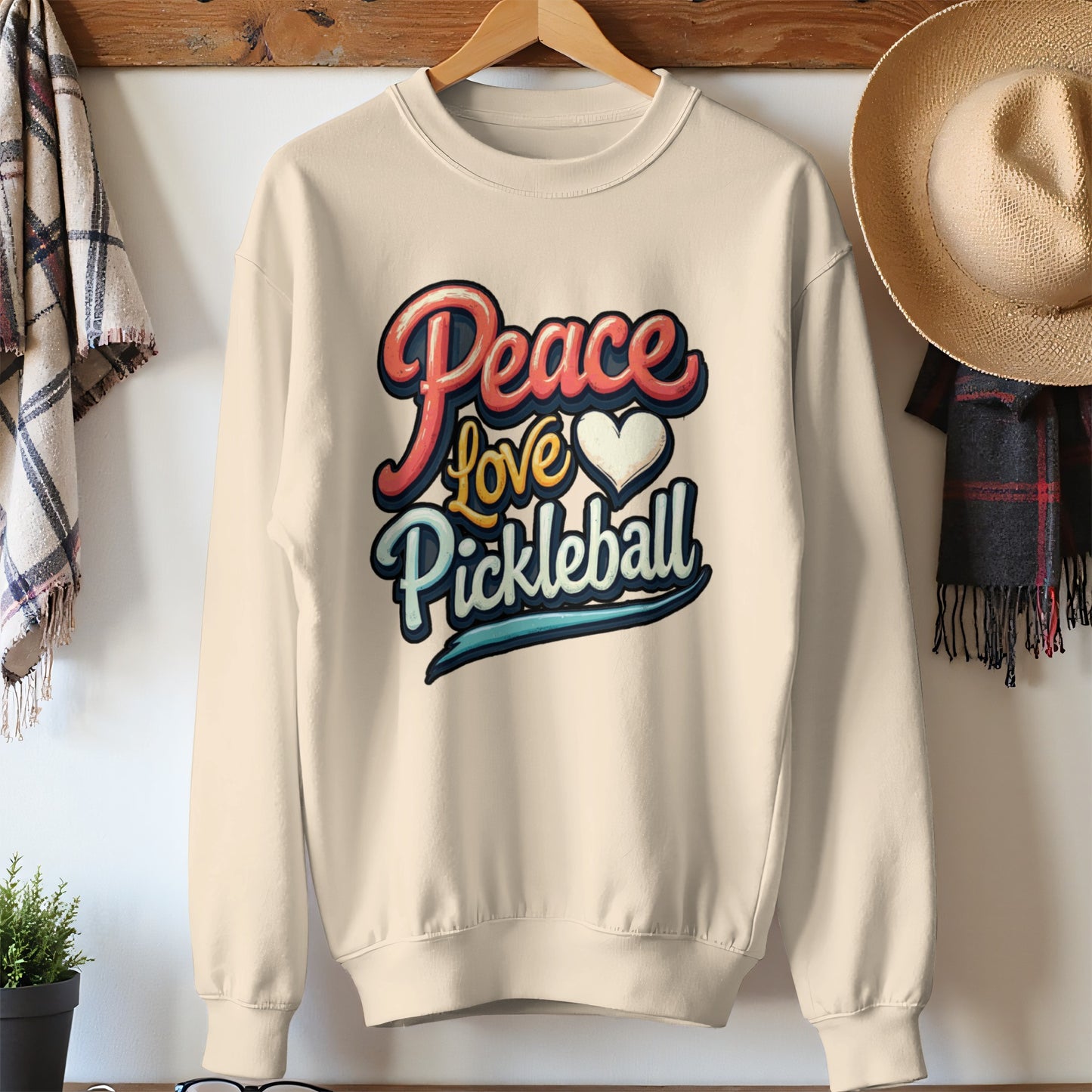 Peace Love Pickleball Graphic Sweatshirt product type
