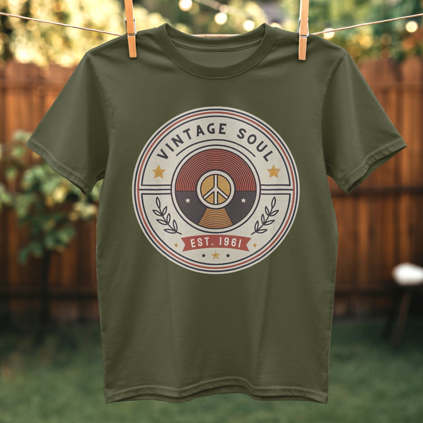 Vintage Soul Peace Sign Graphic T-shirt product