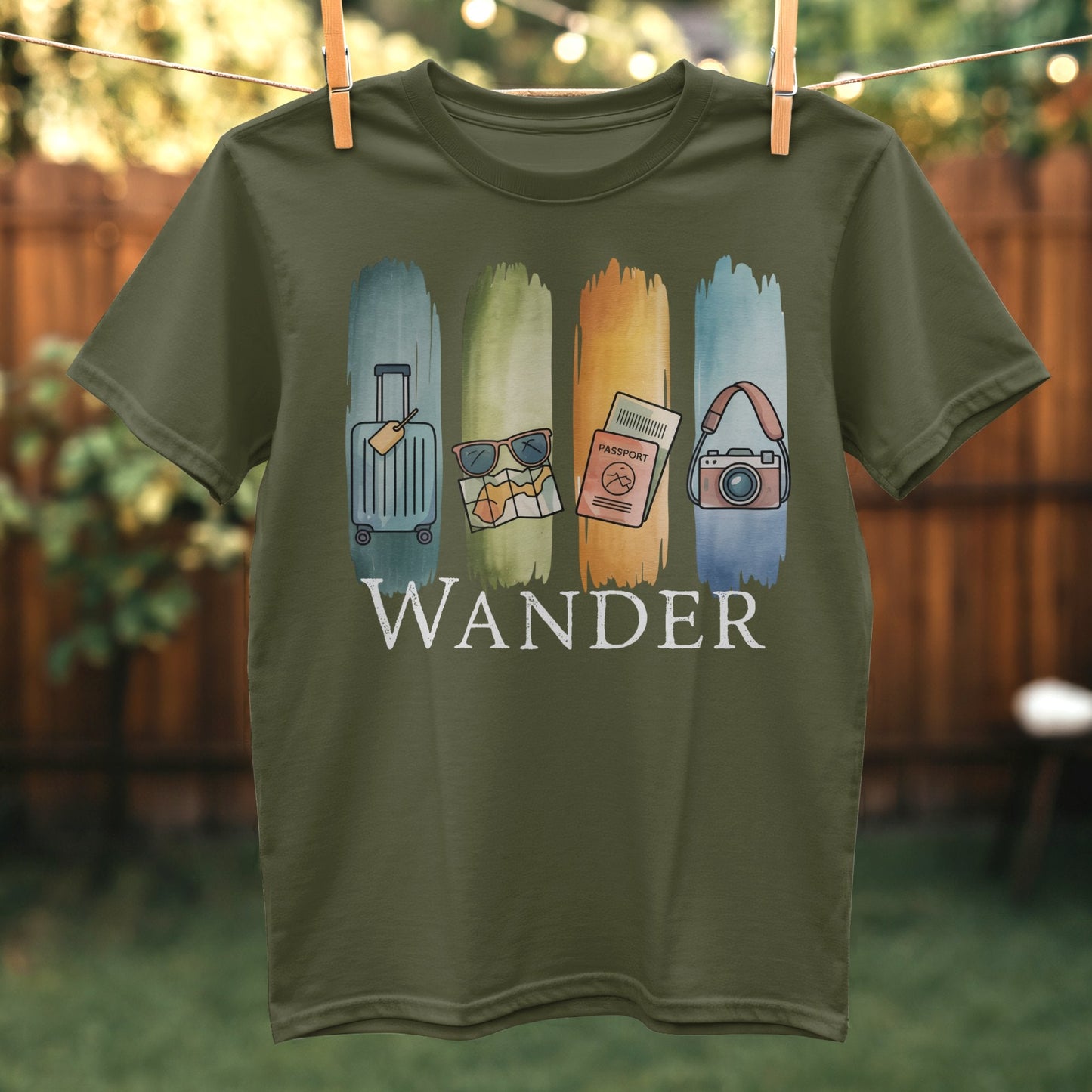 Wander Design Travel Themed Graphic T-Shirt product
