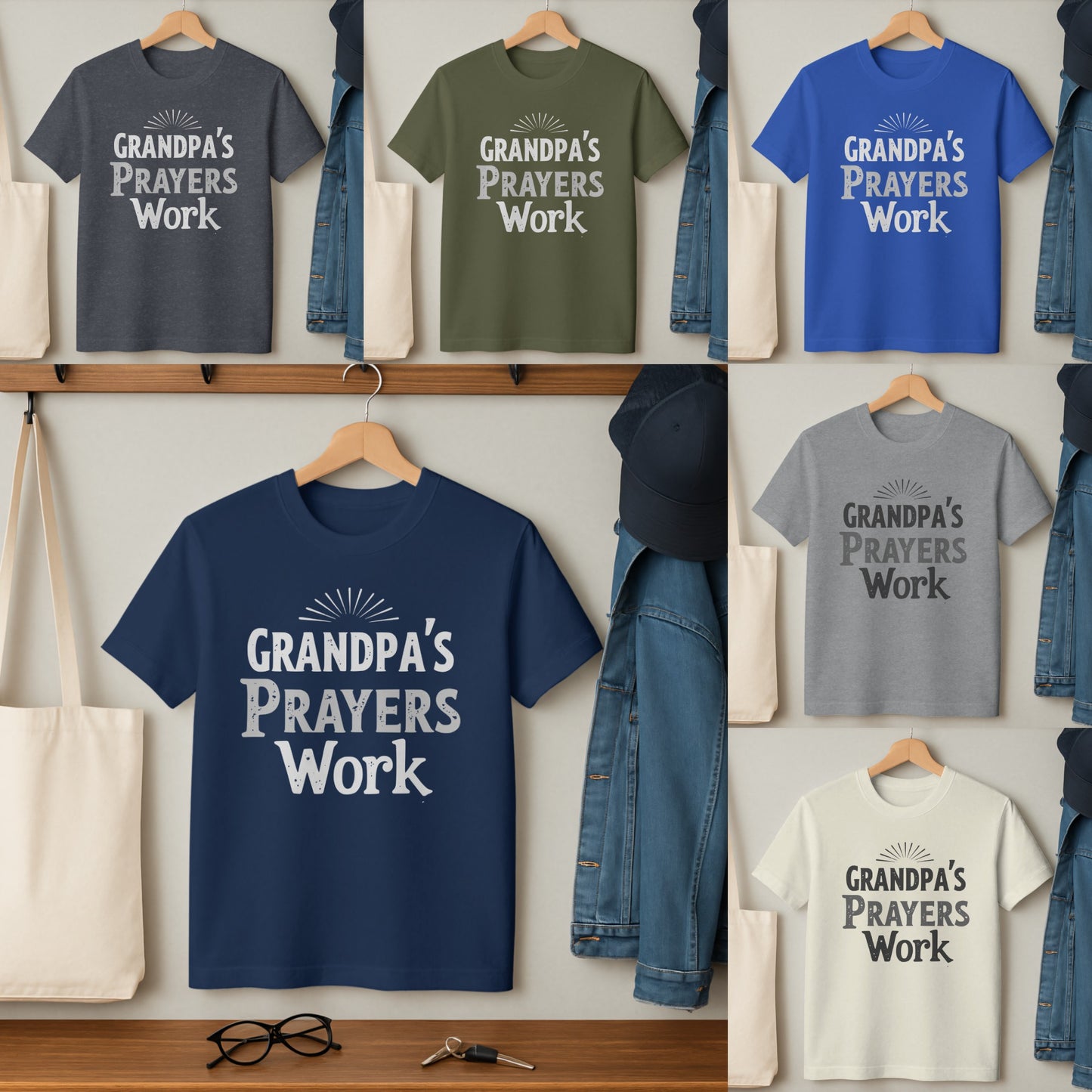 Grandpa's Prayers Work Graphic T-Shirt product type
