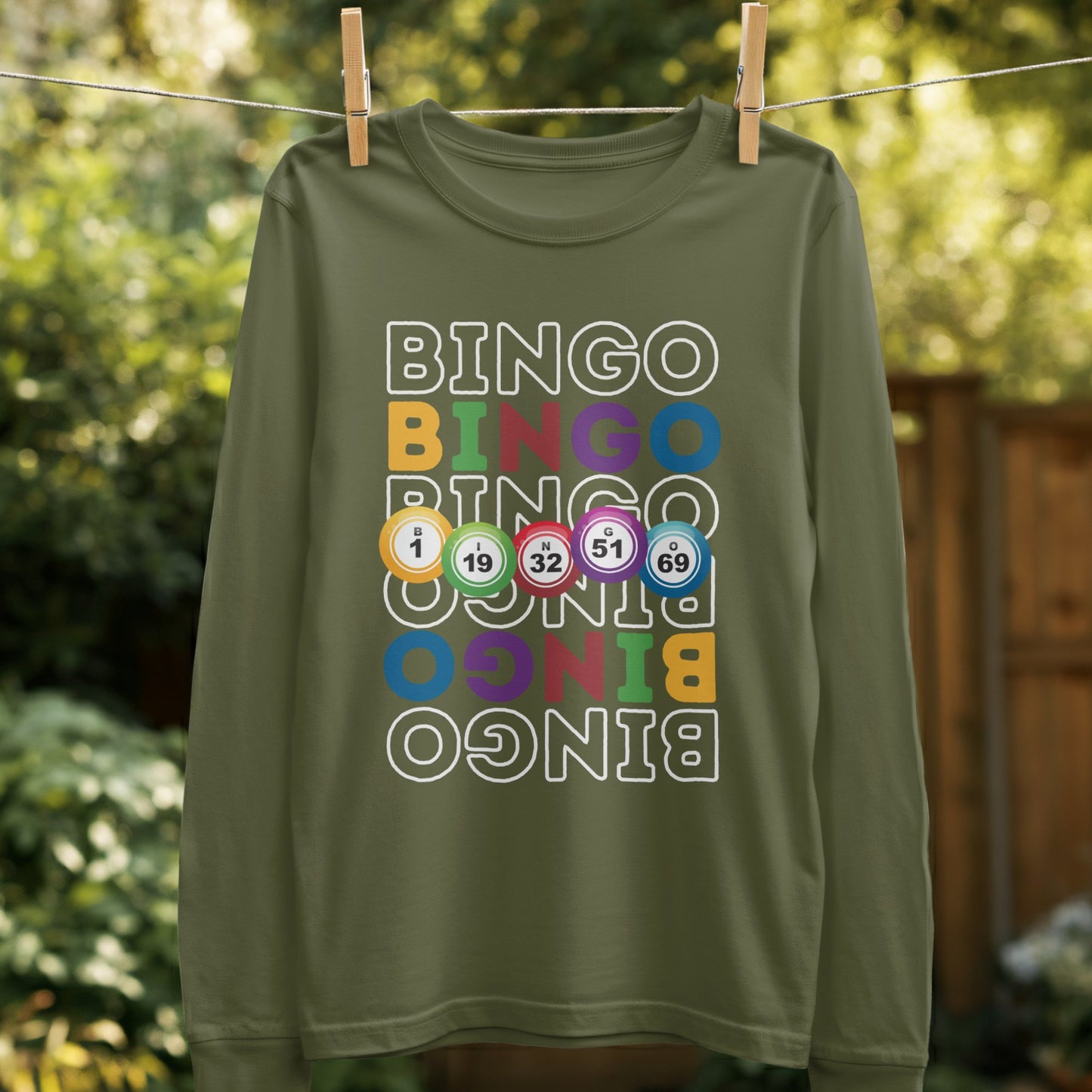 Bingo Themed Funny Long Sleeve Shirt product