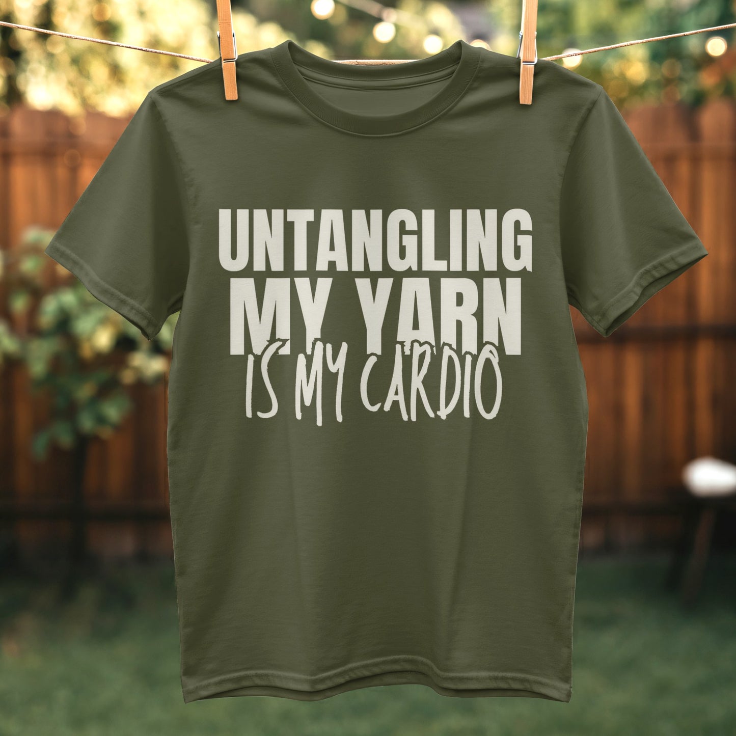 Untangling My Yarn Is My Cardio Graphic Tshirt product