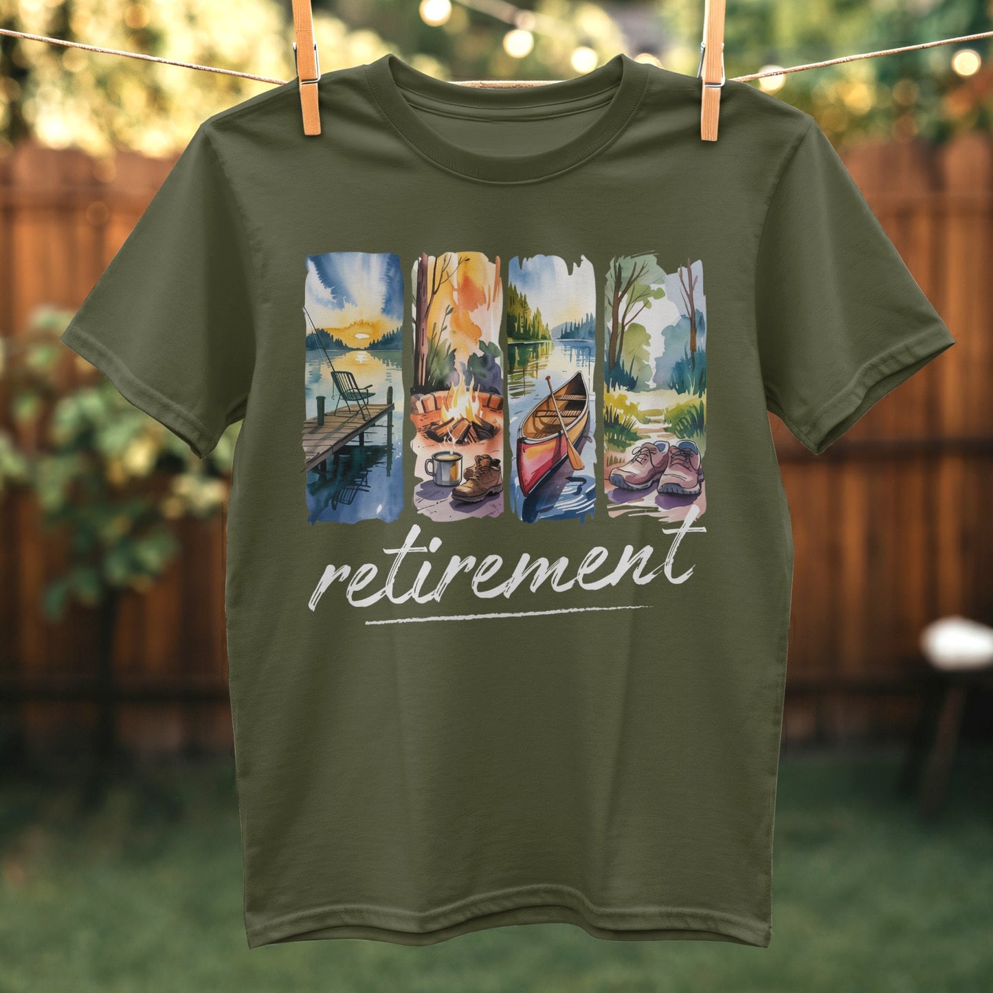 Retirement Scene Printed Graphic T-shirt product