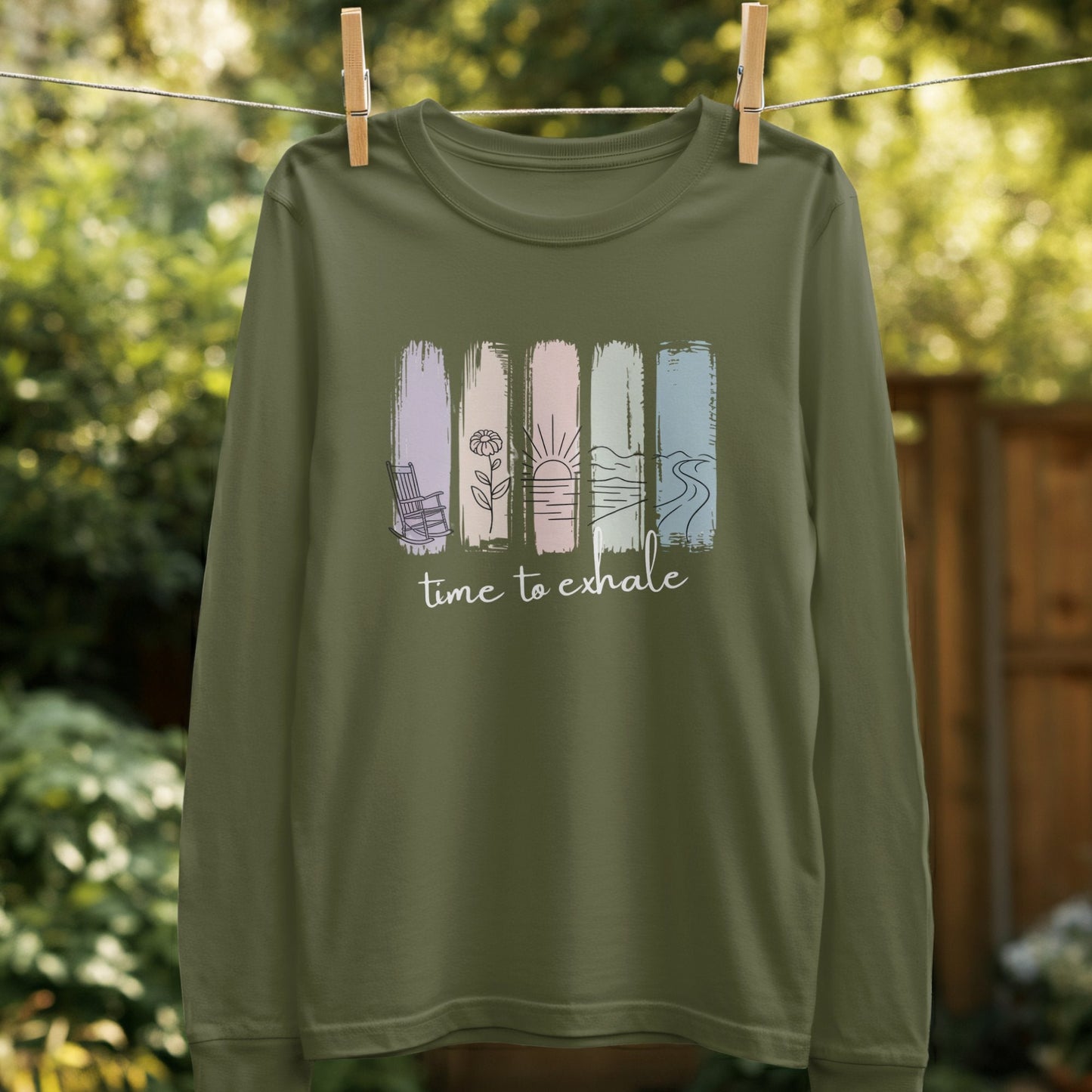 Time to Exhale Relaxing Nature Themed Shirt Product