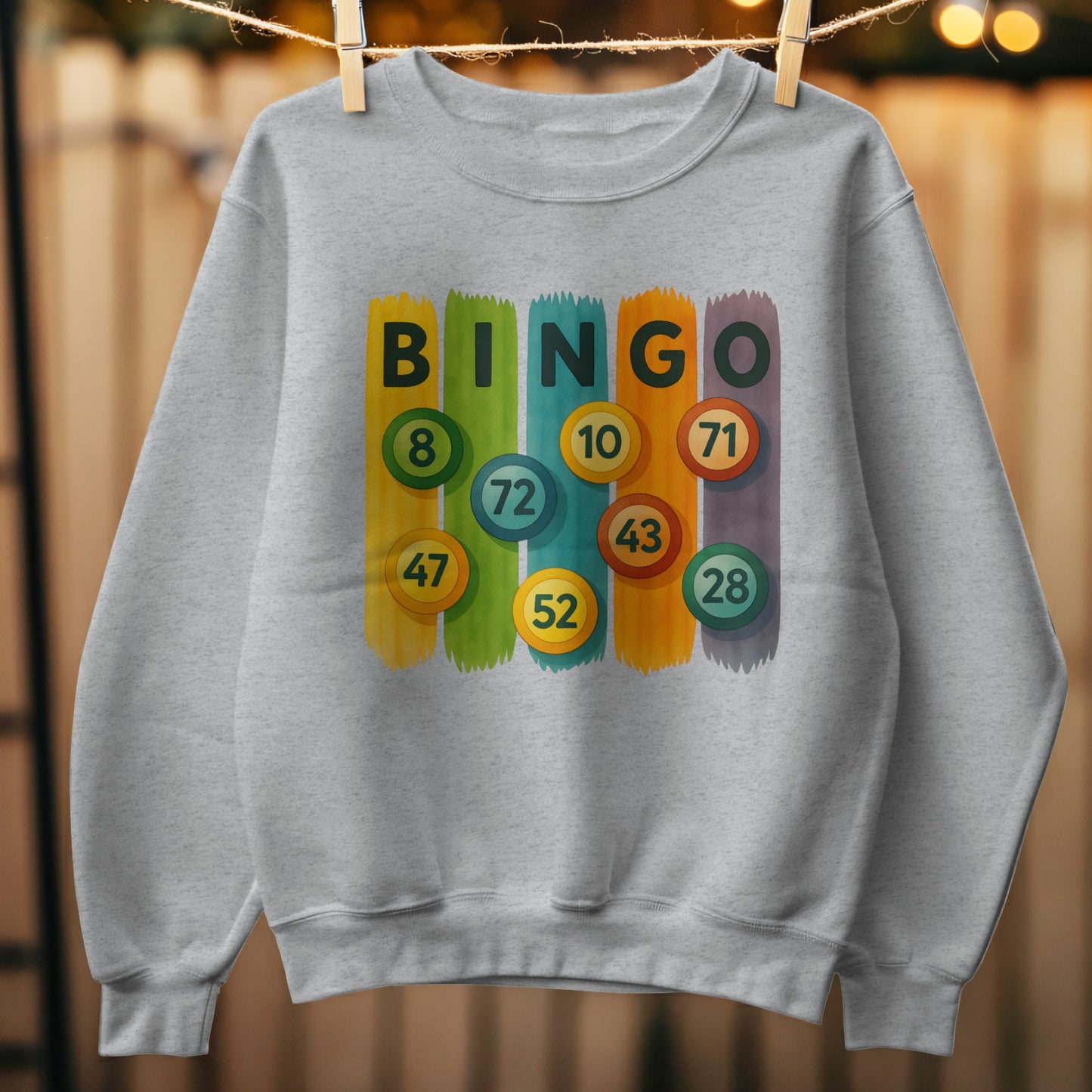 Colorful Bingo Number Balls Design Sweatshirt product type