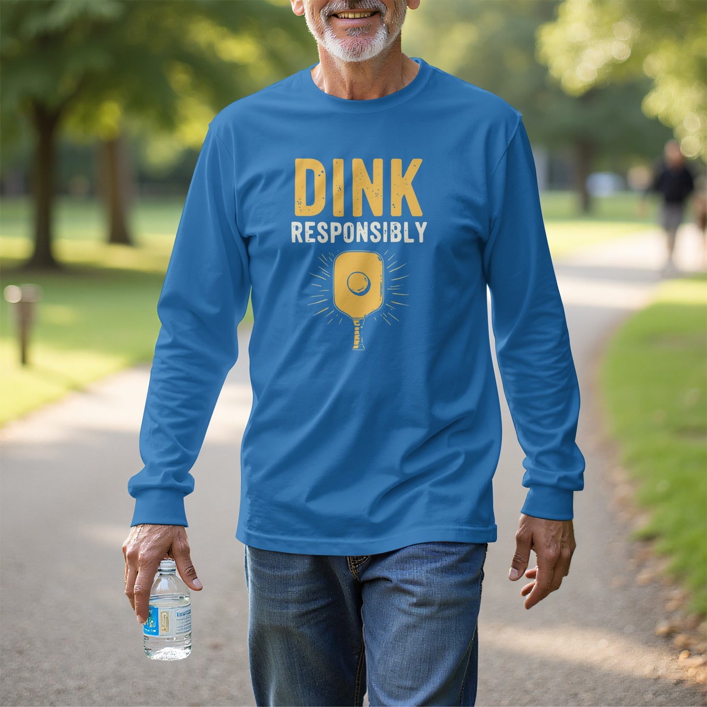 Dink Responsibly ping pong design on a shirt product