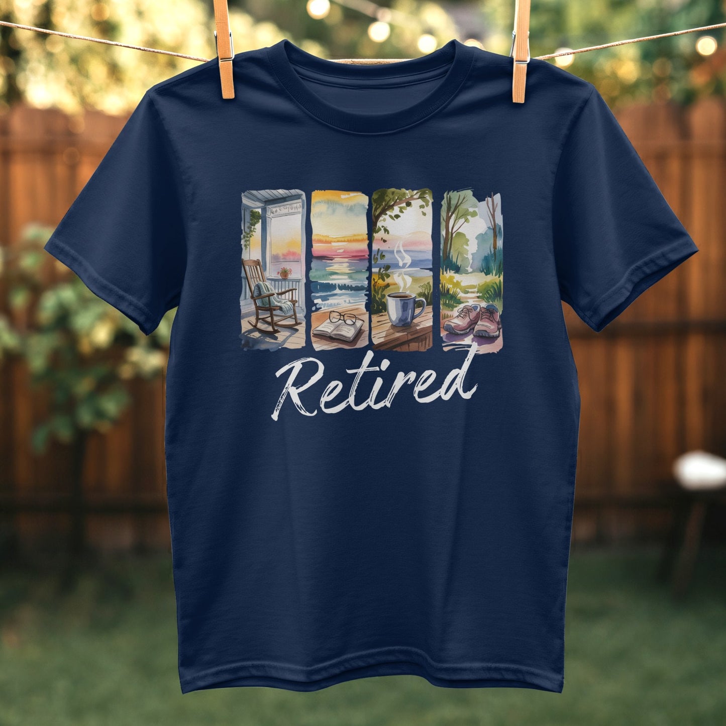 Retired T-Shirt with Scenic Panels Graphic Product