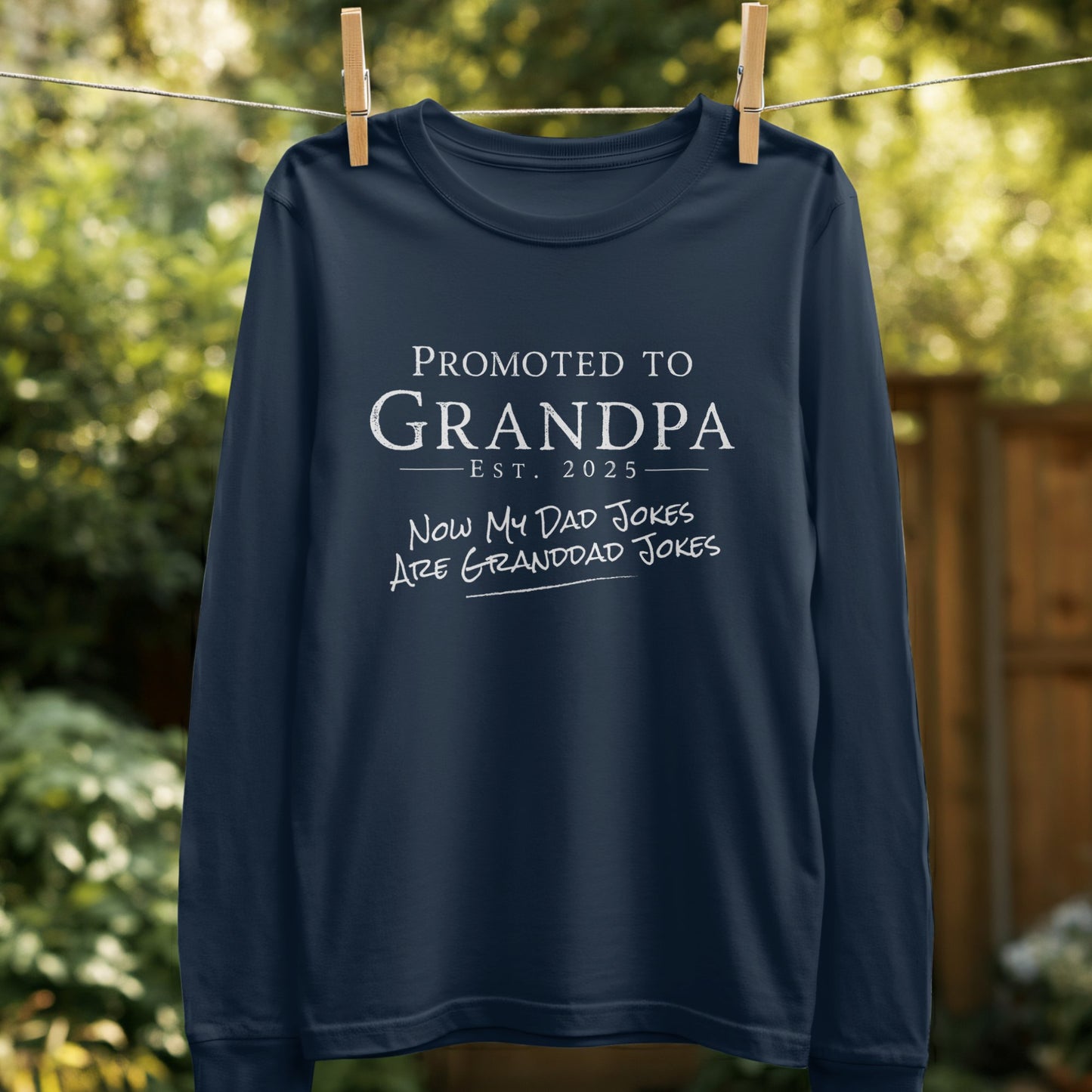 Promoted to Grandpa Est 2025 Long Sleeve Shirt product