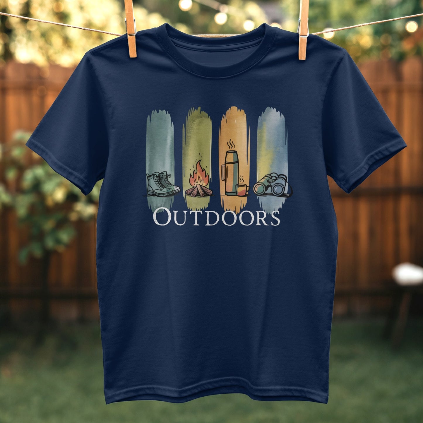 Outdoors Theme Hiking Boots Camping Tshirt product type