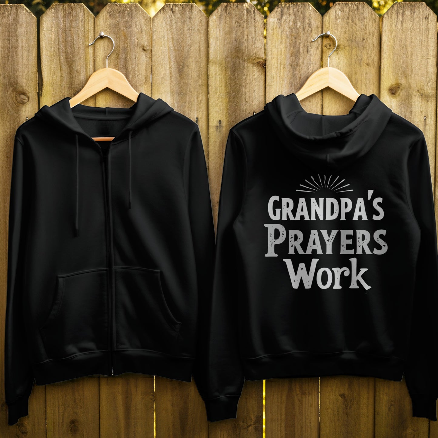 Grandpa's Prayers Work Hoodie Two Sides Print product type