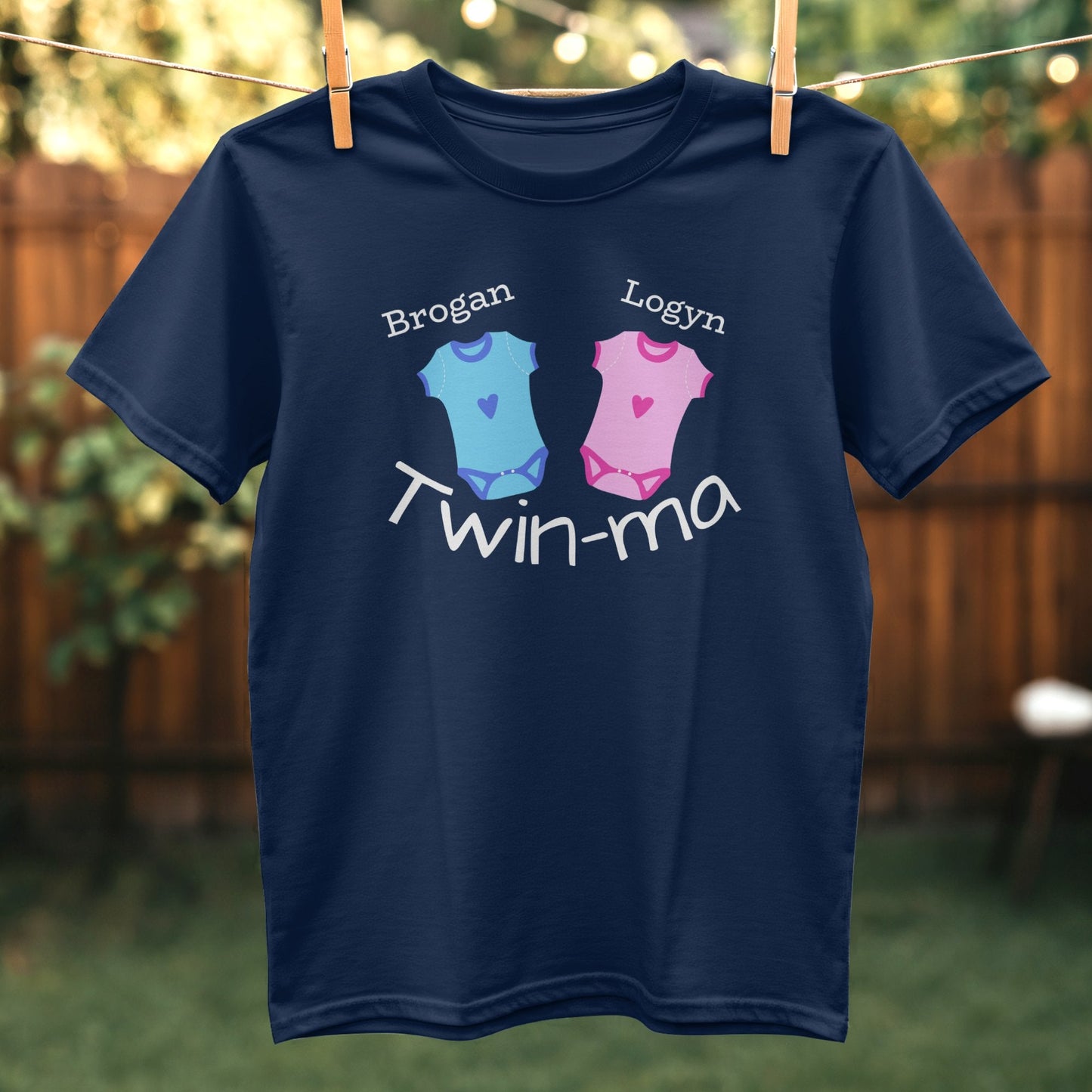 Twin-ma Family Cute Twins Graphic Shirt product