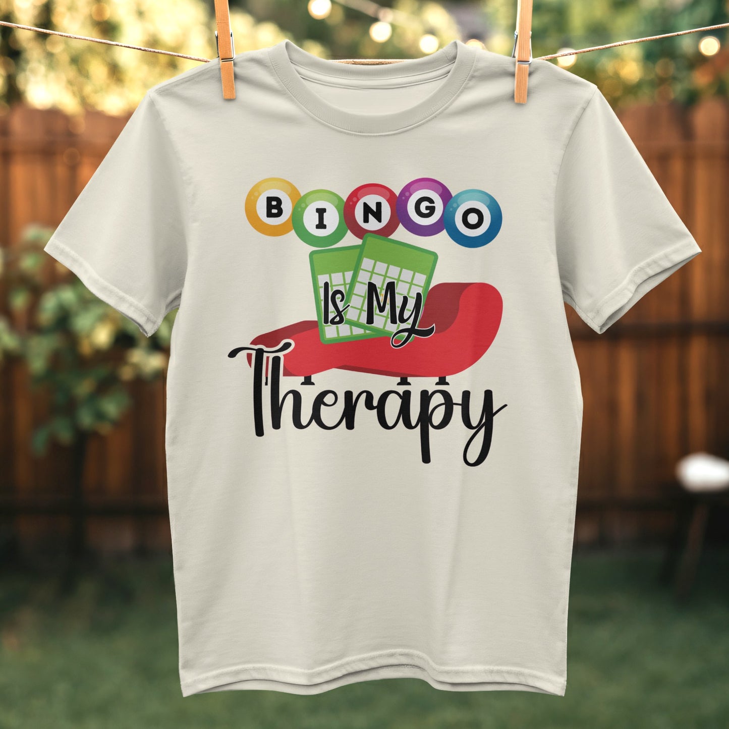 Bingo Is My Therapy Graphic Tee Shirt product type