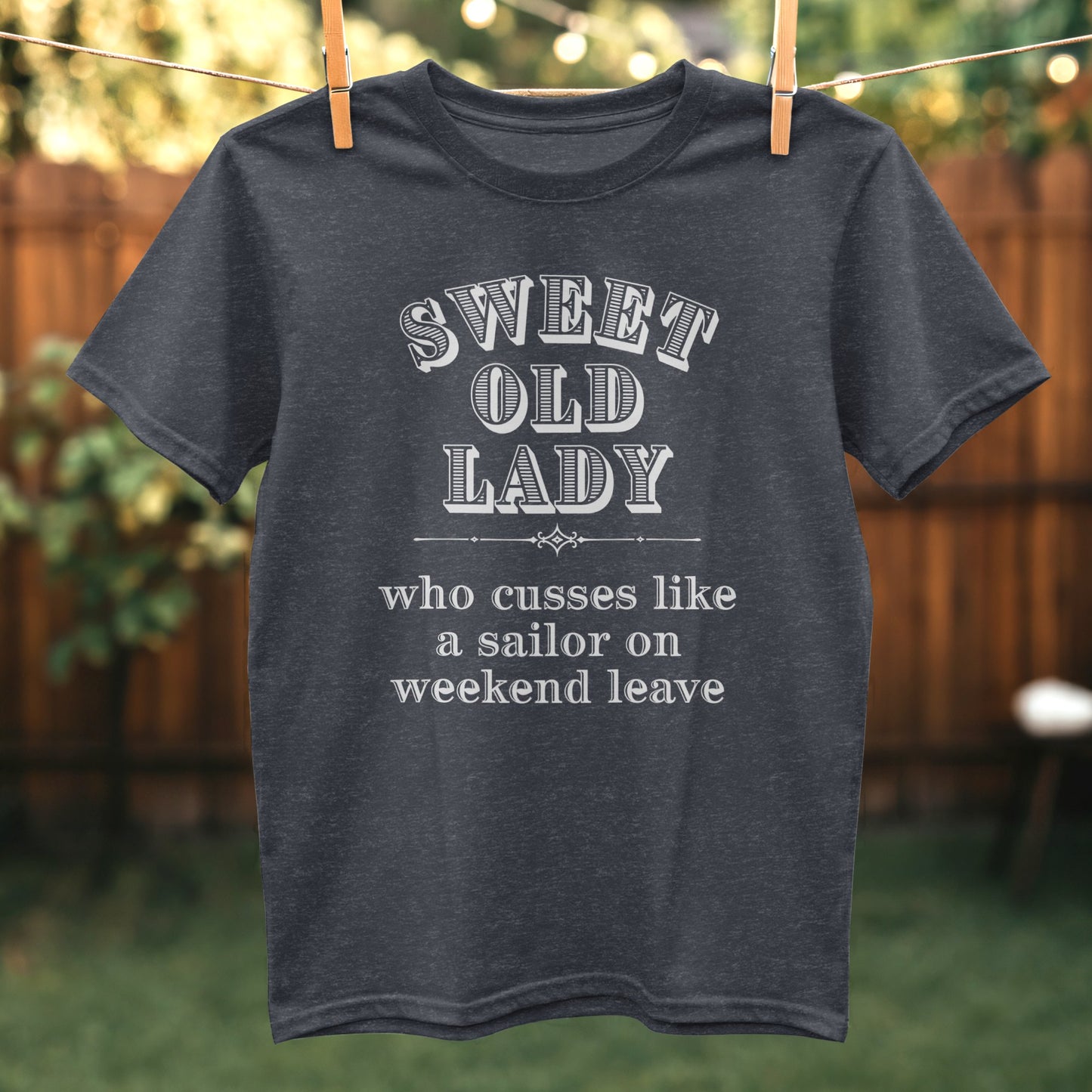 Sweet Old Lady Who Cusses Funny Graphic Tee product type