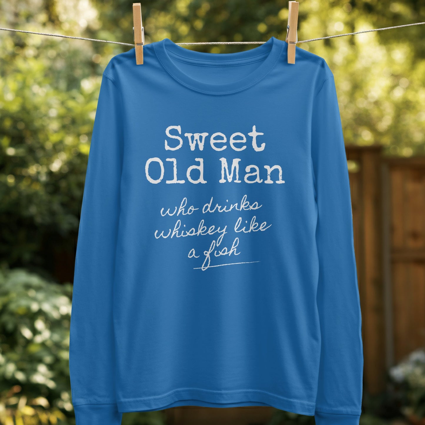 Sweet Old Man Whiskey Like A Fish Graphic Shirt product