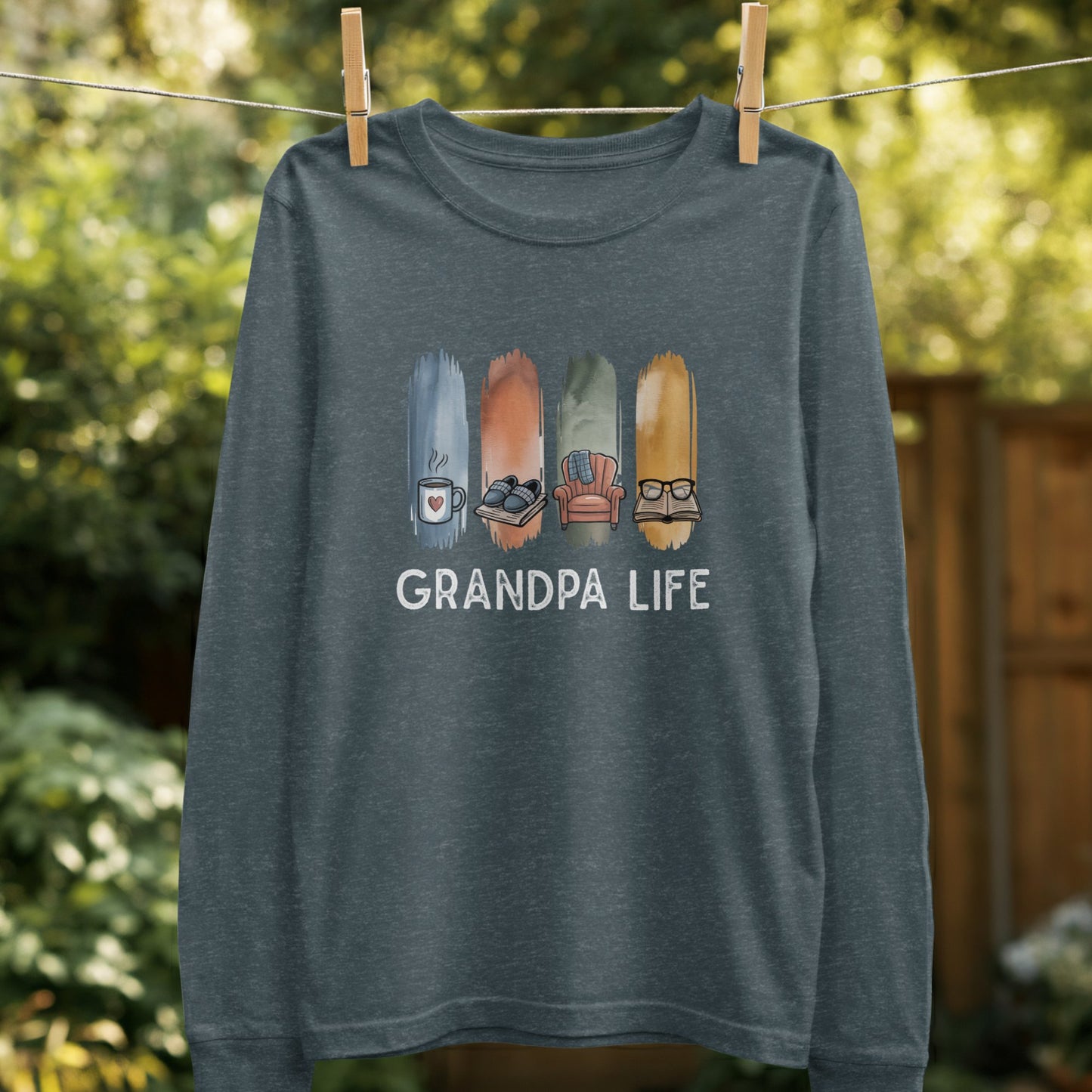 Grandpa Life Graphic Long Sleeve Shirt product